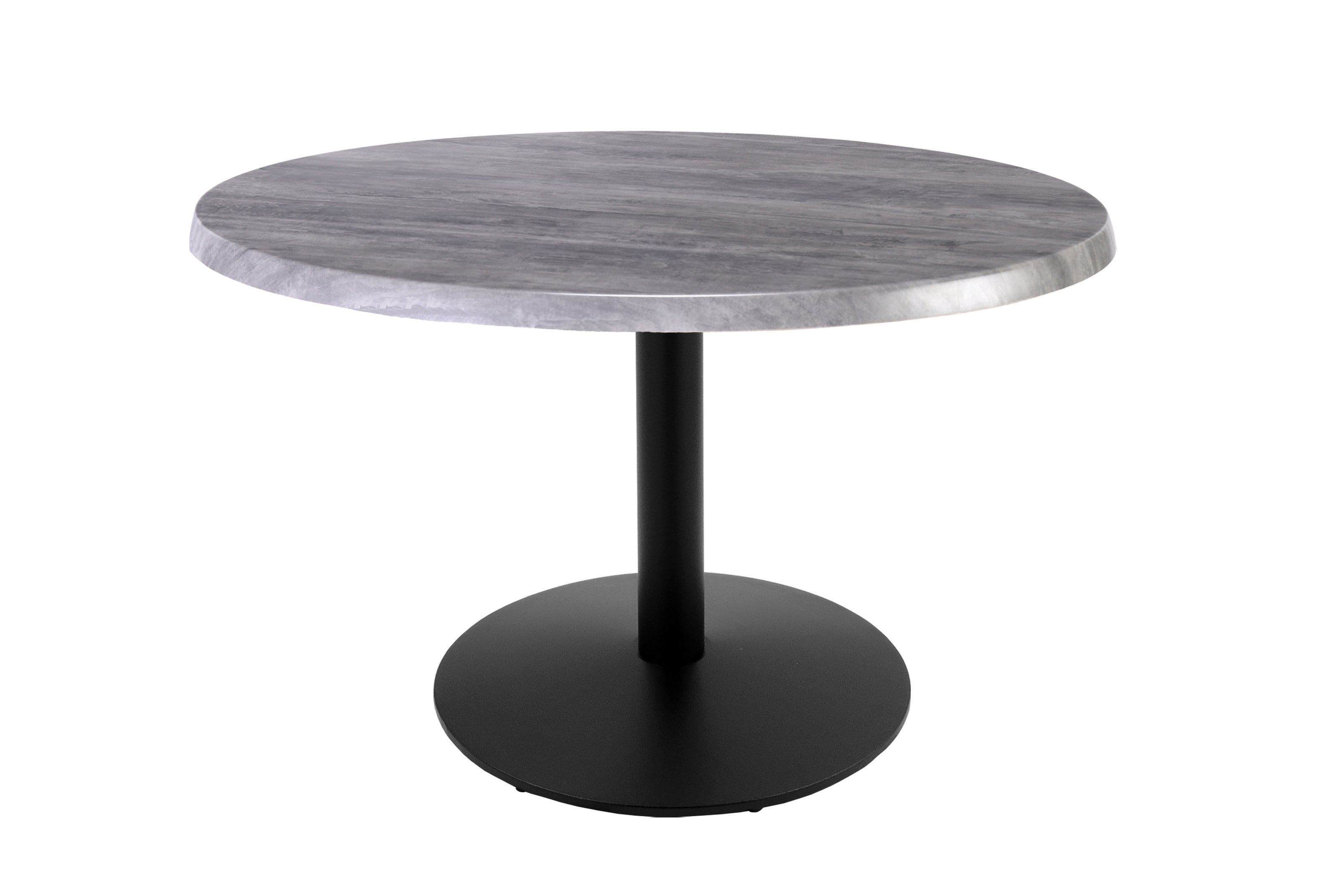 Holland Bar Stool 30-Inch Dining Height Round Patio Table - Indoor/Outdoor, Black Wrinkle Base