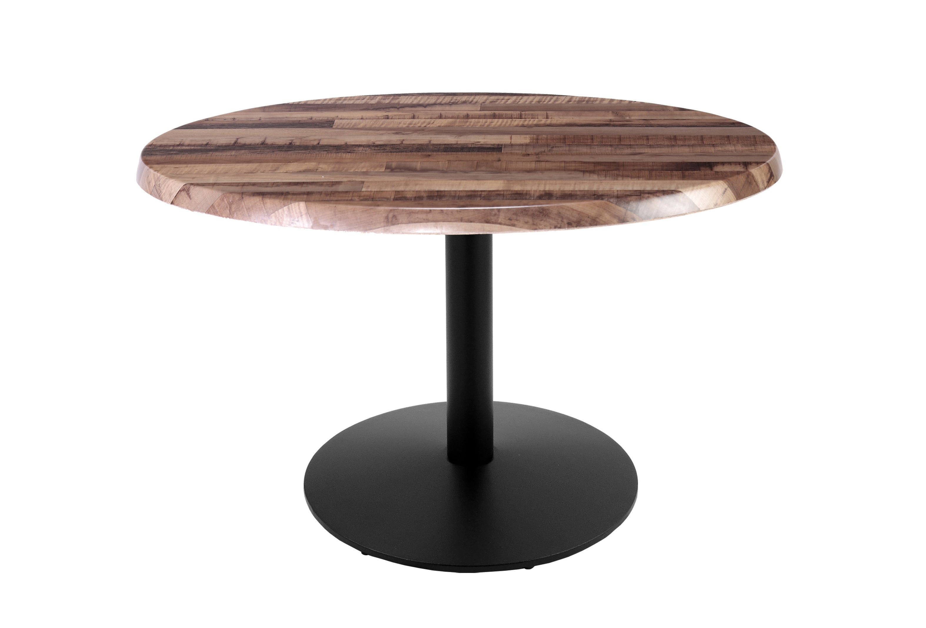 Holland Bar Stool 30-Inch Dining Height Round Patio Table - Indoor/Outdoor, Black Wrinkle Base