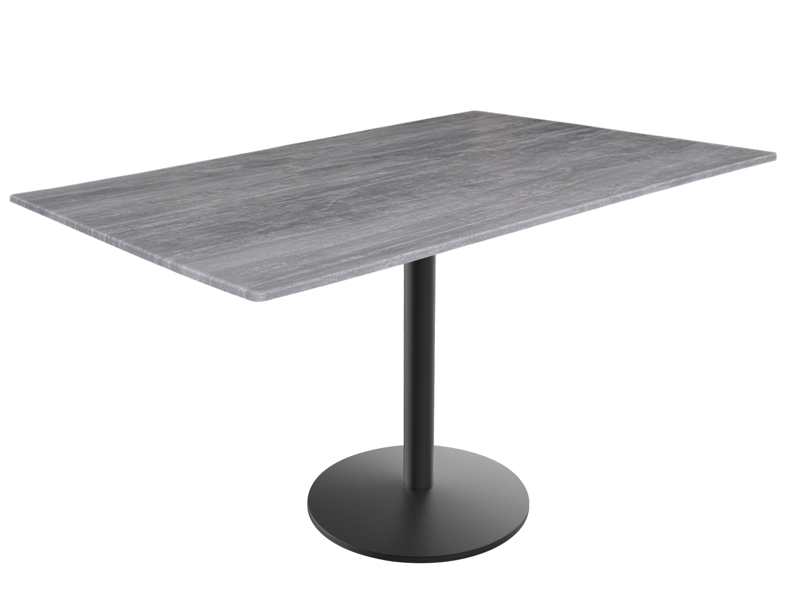 Holland Bar Stool 36-Inch Counter Height Rectangle (32" x 48") Patio Table - Indoor/Outdoor, Black Wrinkle Base