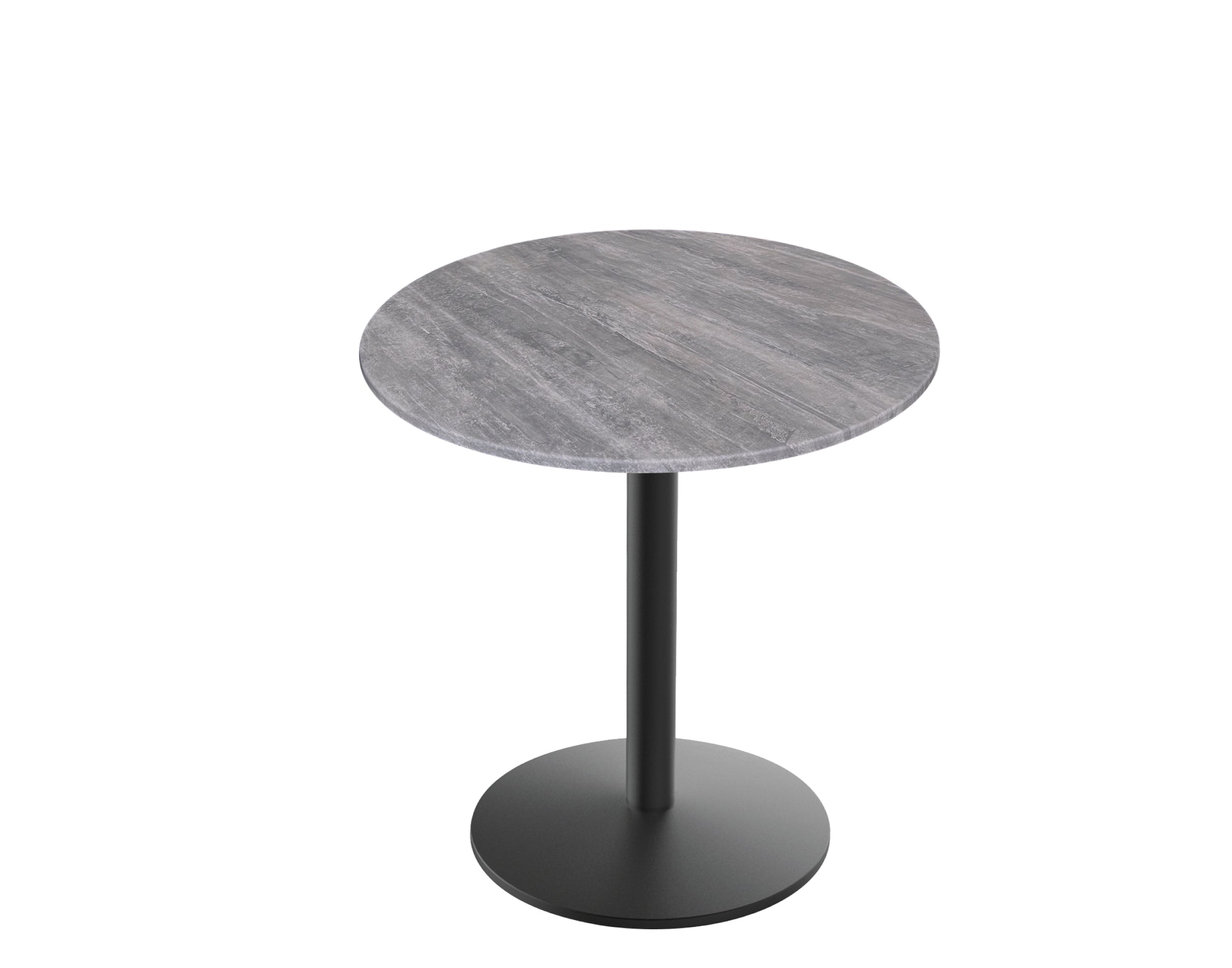 Holland Bar Stool 30-Inch Dining Height Round Patio Table - Indoor/Outdoor, Black Wrinkle Base