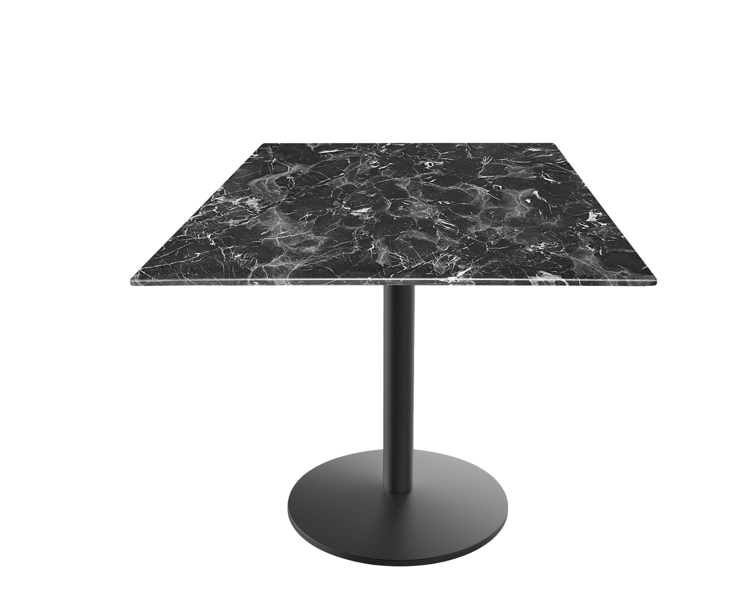 Holland Bar Stool 30-Inch Dining Height Square Patio Table - Indoor/Outdoor, Black Wrinkle Base