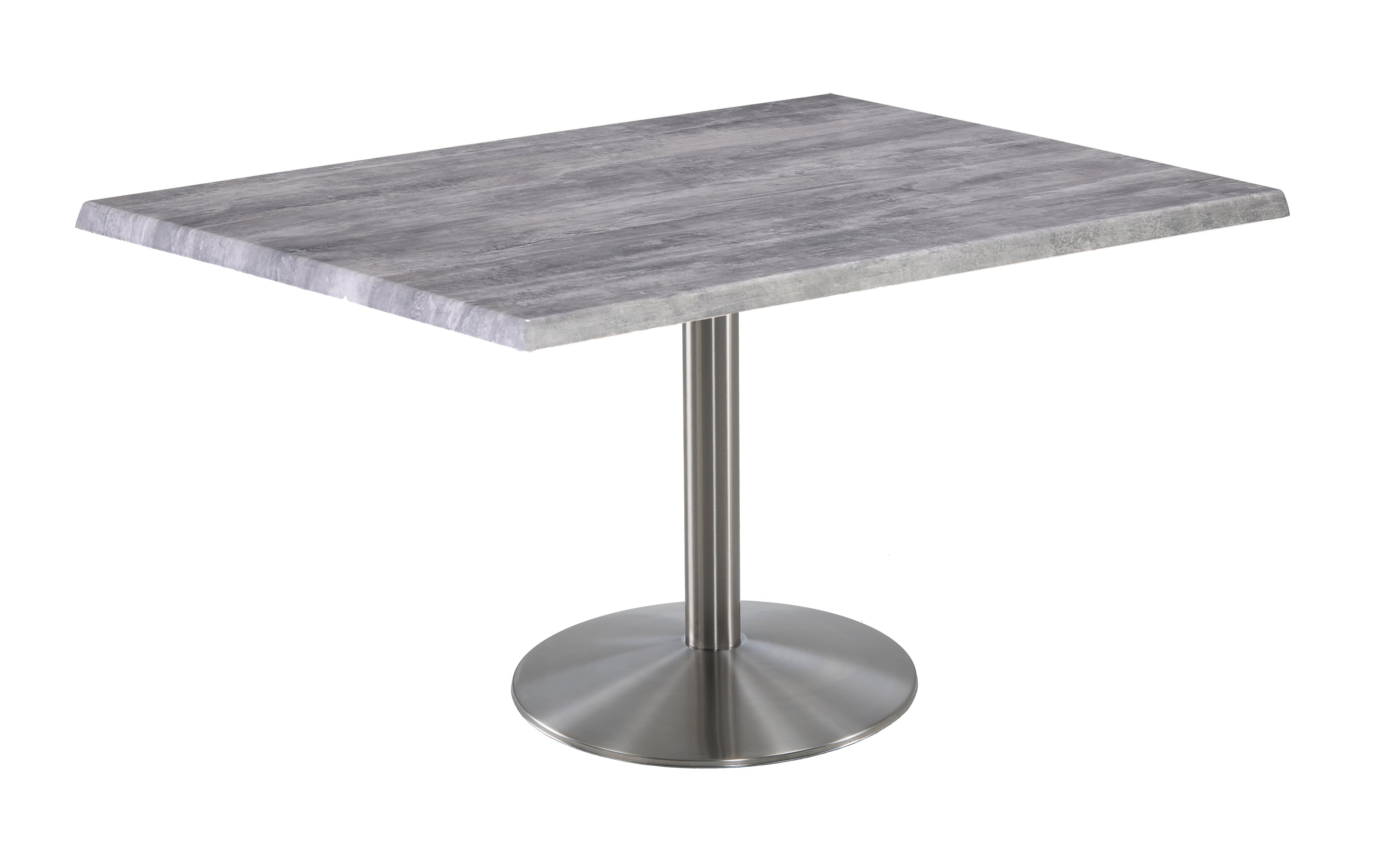 Holland Bar Stool 30-Inch Dining Height Rectangle (30" x 48") Patio Table - Indoor/Outdoor, Stainless Steel Base
