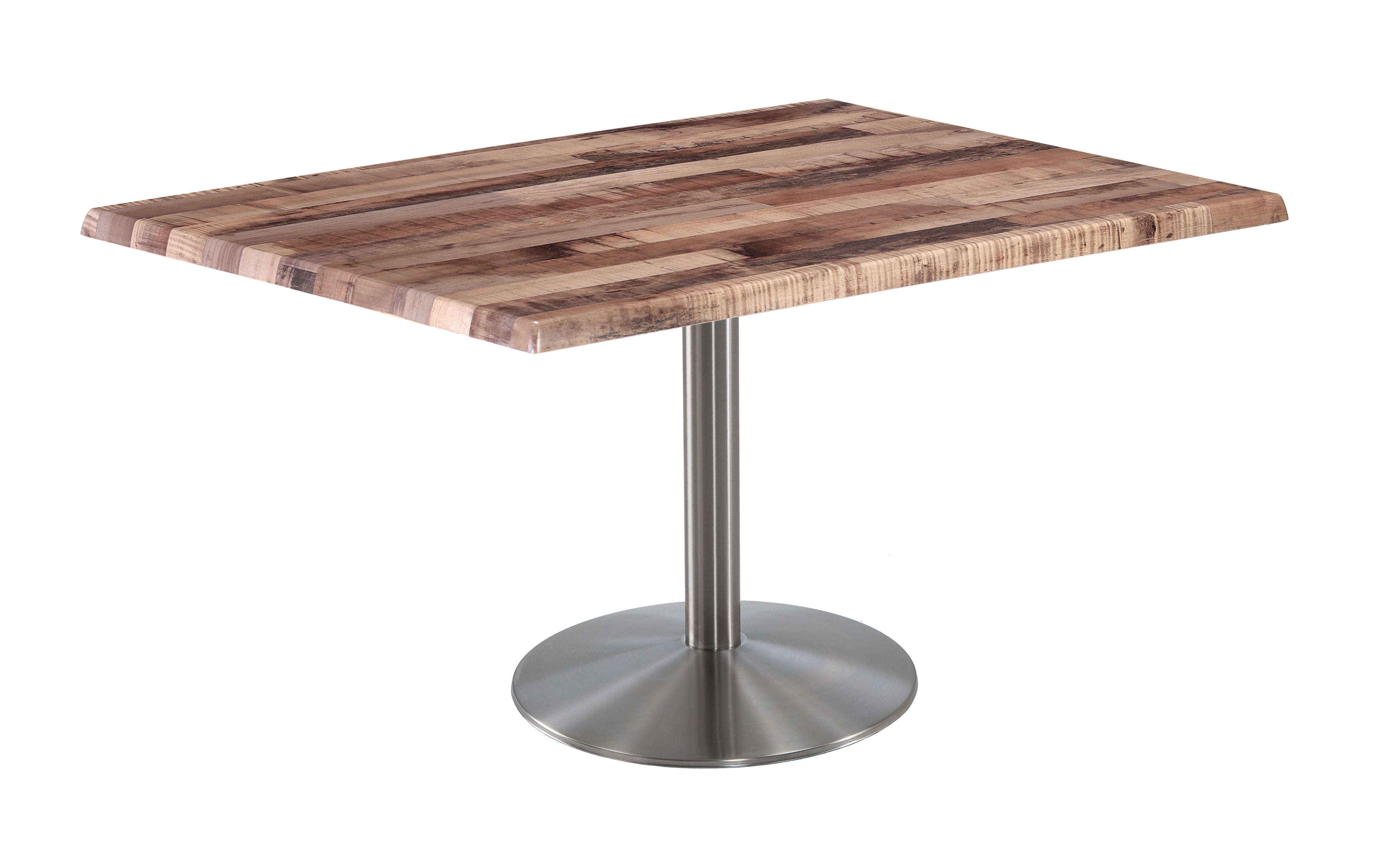 Holland Bar Stool 30-Inch Dining Height Rectangle (30" x 48") Patio Table - Indoor/Outdoor, Stainless Steel Base