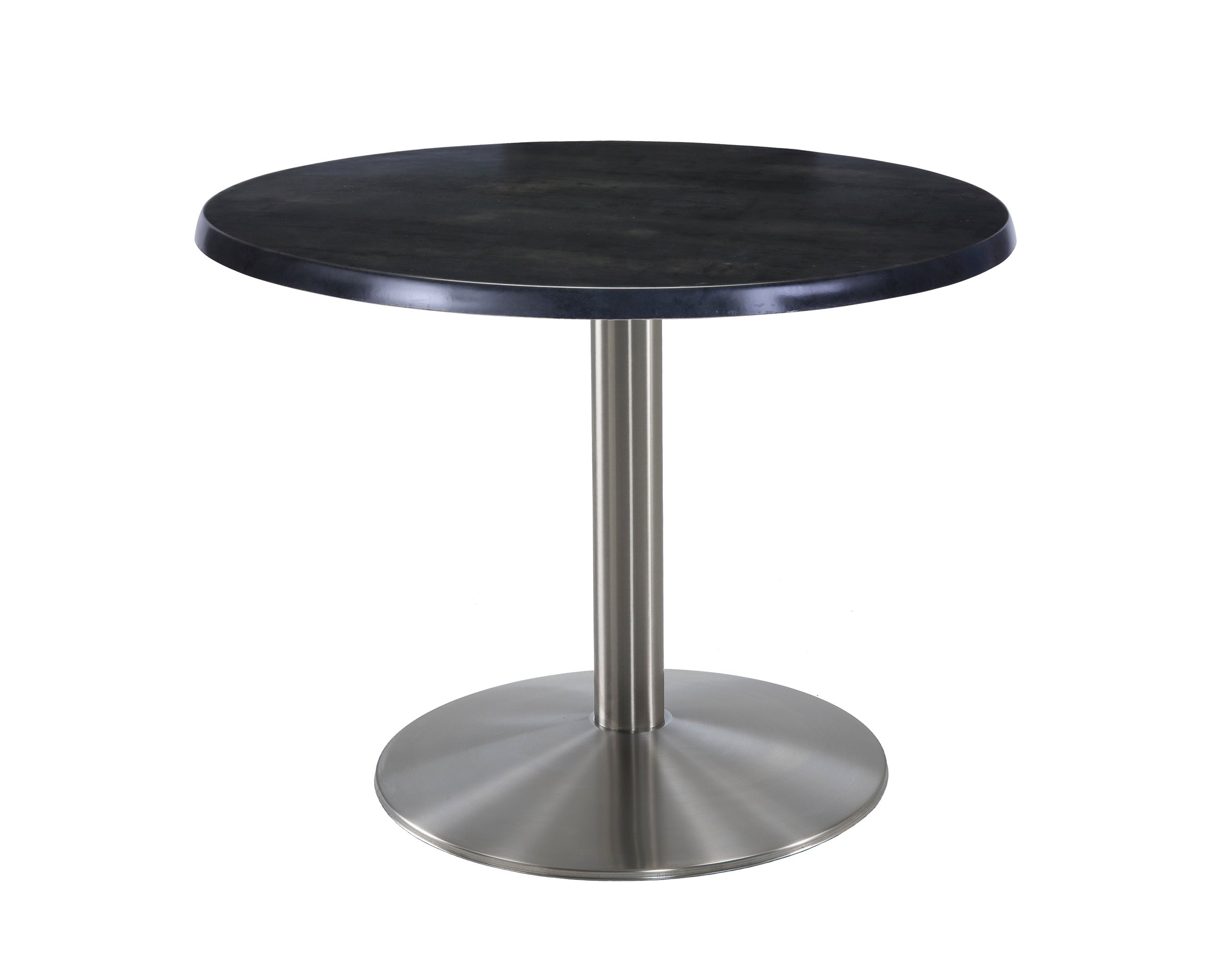 Holland Bar Stool 30-Inch Dining Height Round Patio Table - Indoor/Outdoor, Stainless Steel Base