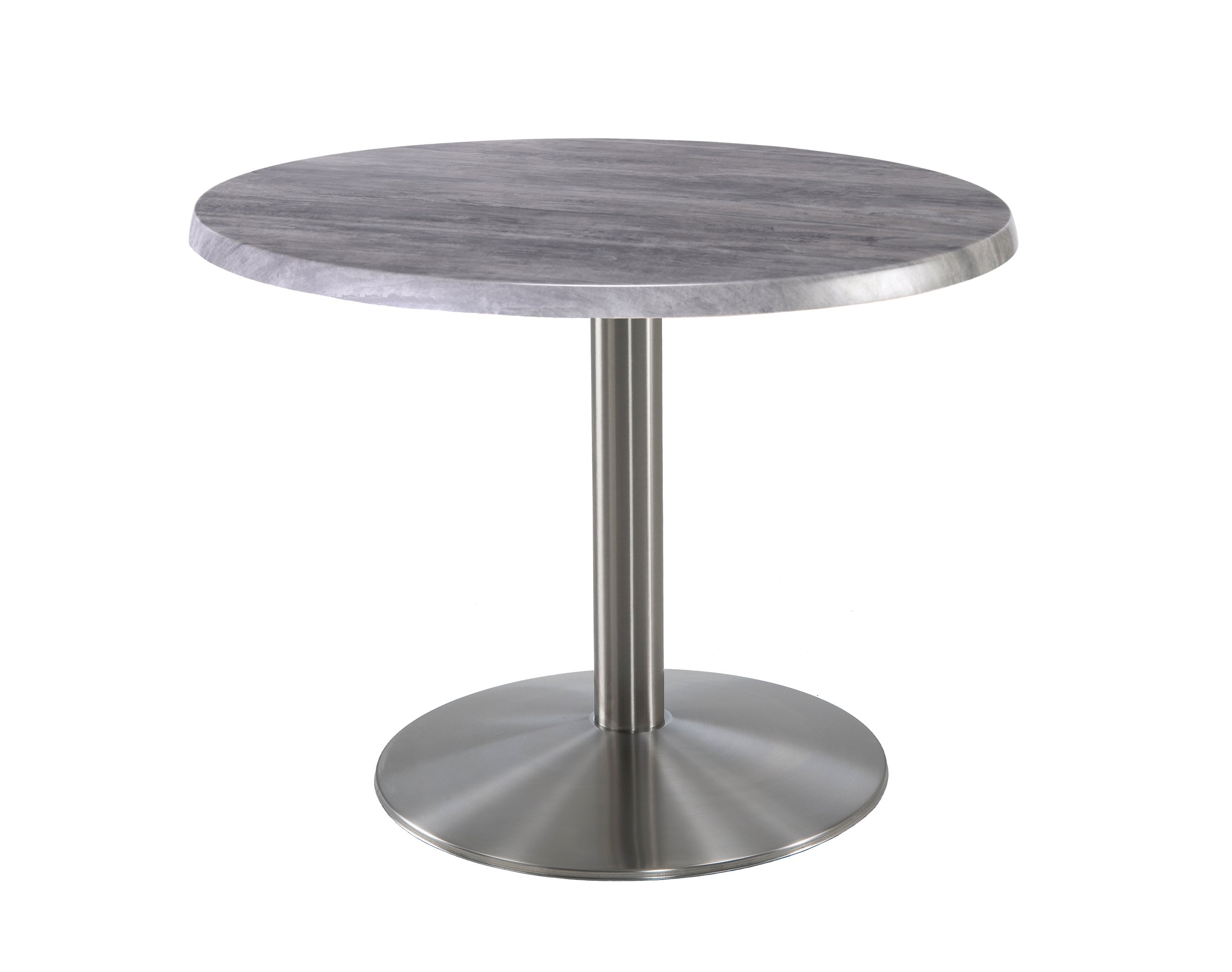 Holland Bar Stool 30-Inch Dining Height Round Patio Table - Indoor/Outdoor, Stainless Steel Base