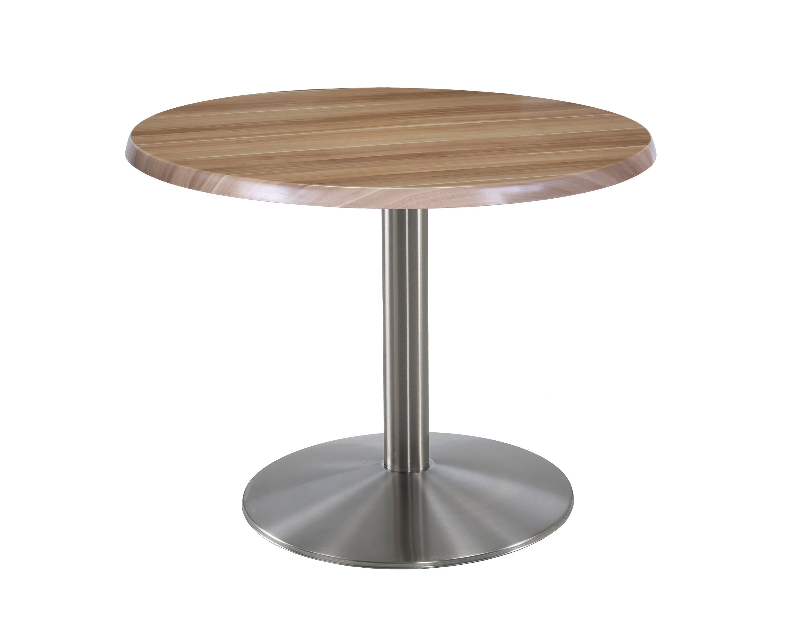 Holland Bar Stool 30-Inch Dining Height Round Patio Table - Indoor/Outdoor, Stainless Steel Base
