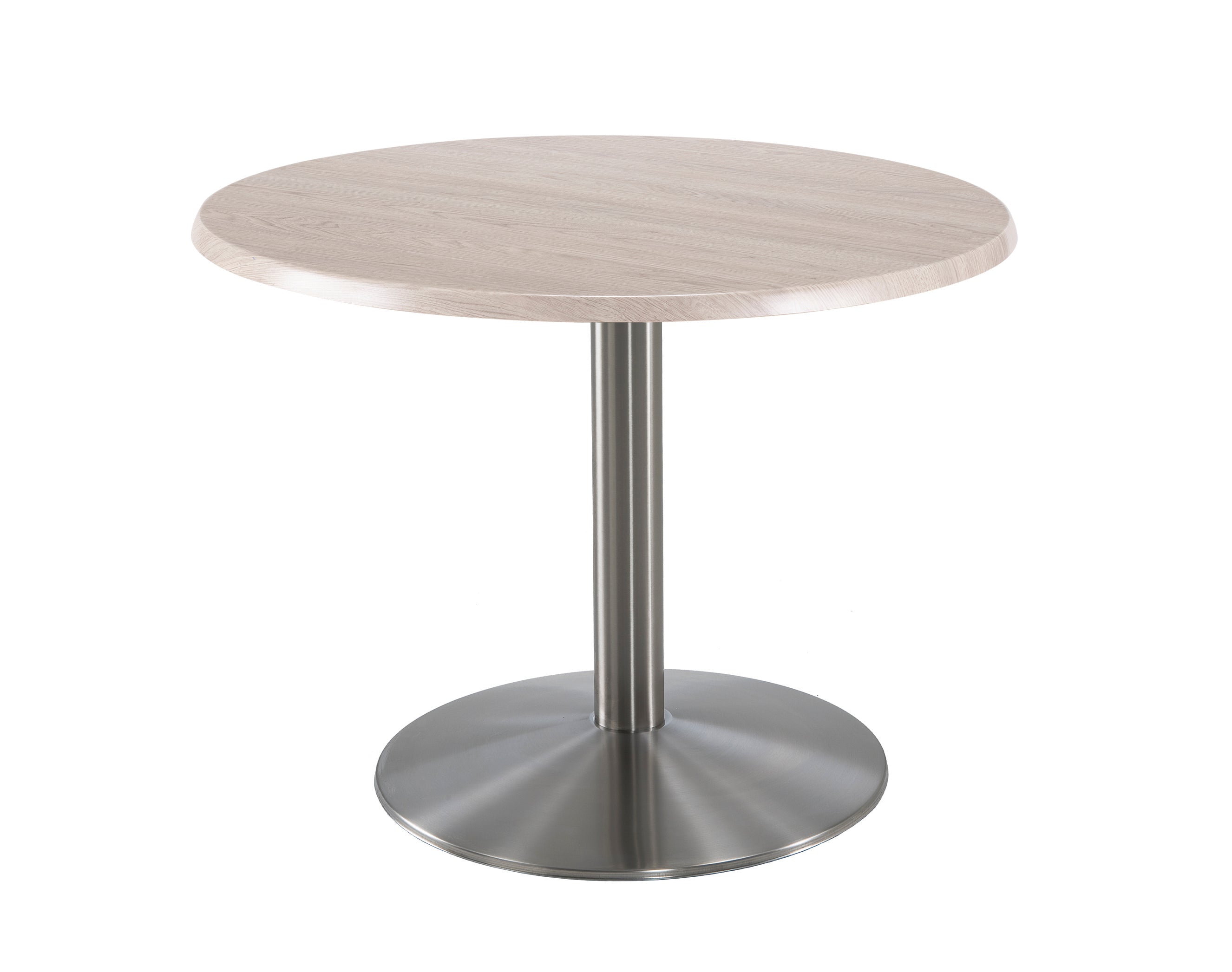 Holland Bar Stool 30-Inch Dining Height Round Patio Table - Indoor/Outdoor, Stainless Steel Base