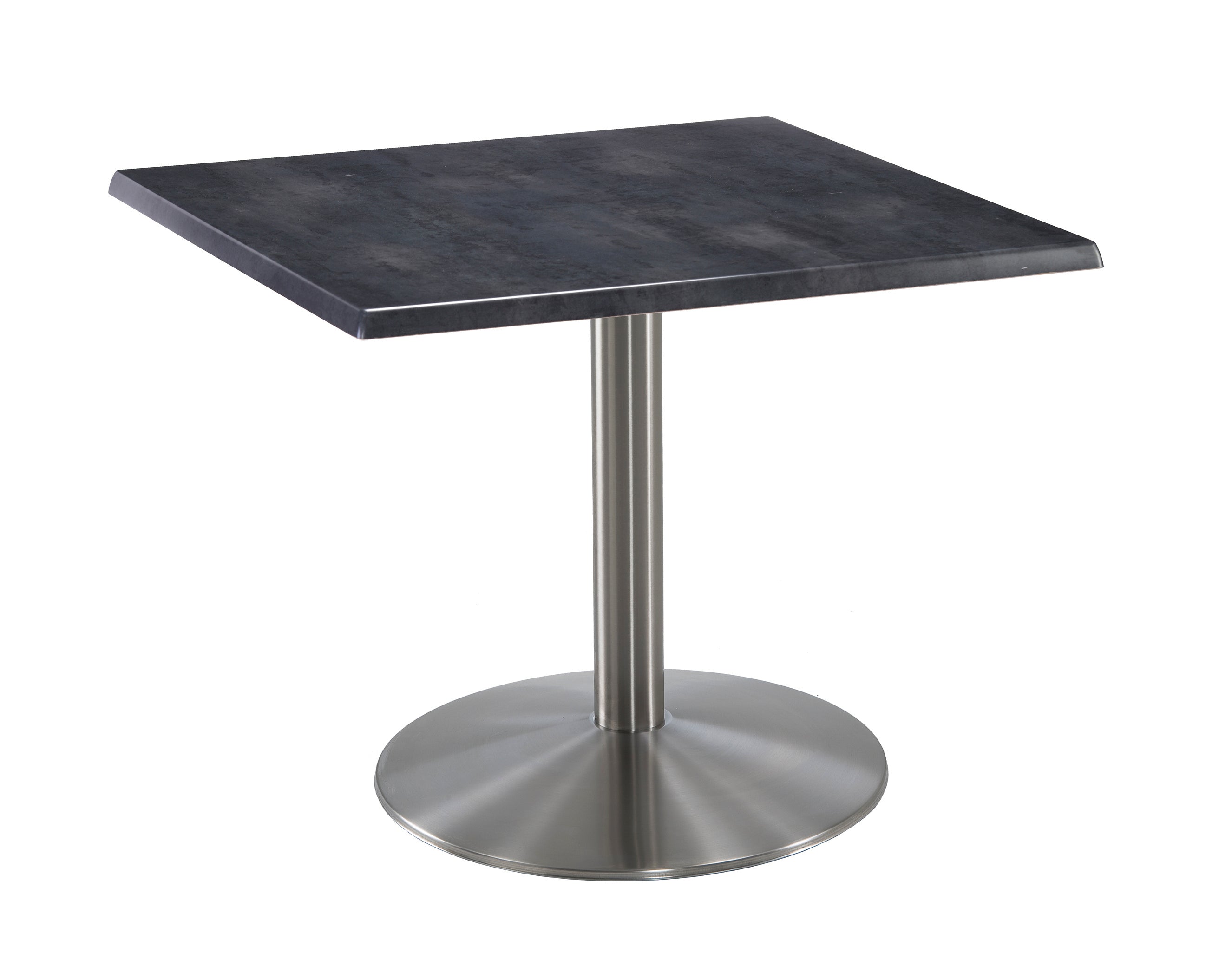Holland Bar Stool 30-Inch Dining Height Square Patio Table - Indoor/Outdoor, Stainless Steel Base