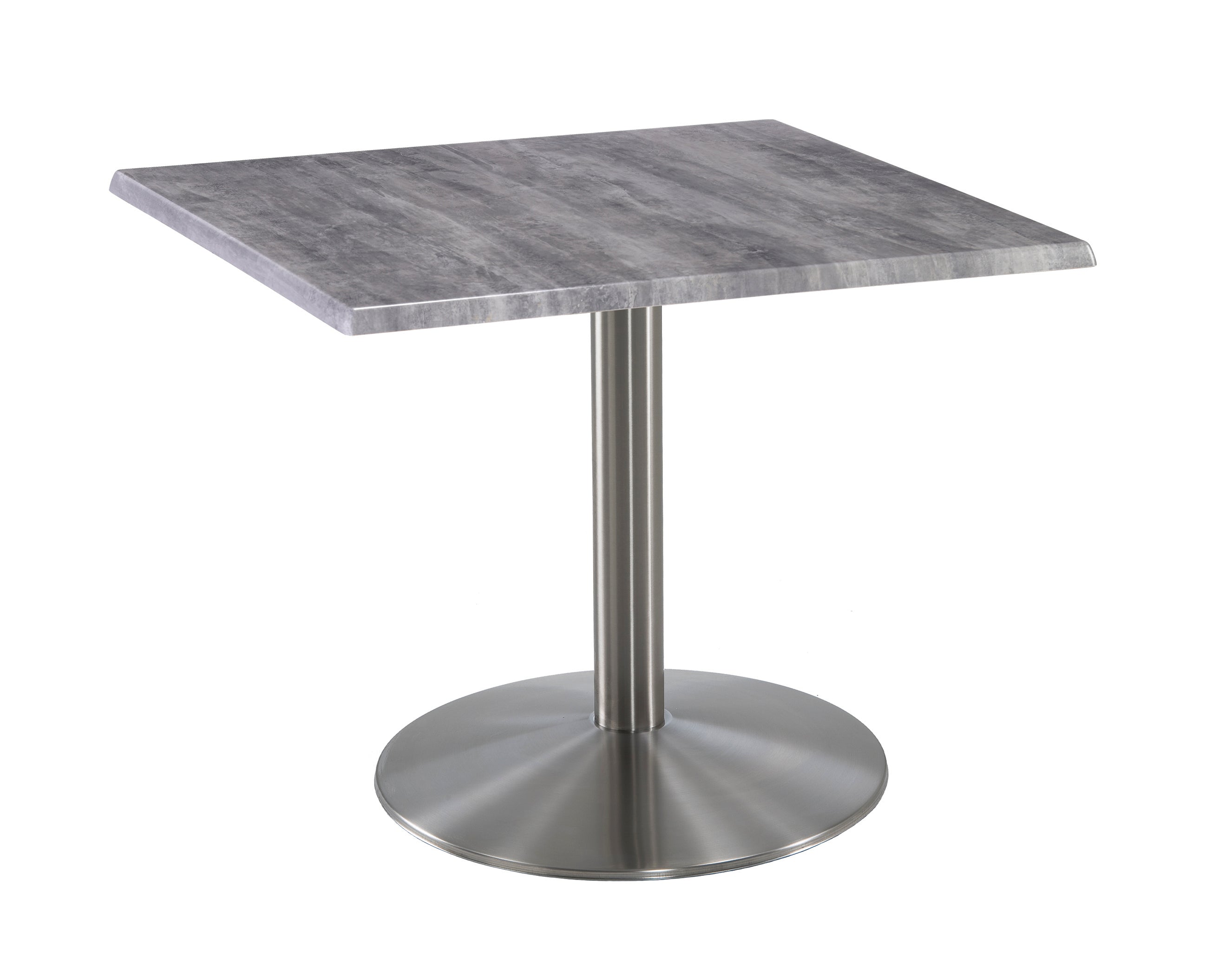Holland Bar Stool 30-Inch Dining Height Square Patio Table - Indoor/Outdoor, Stainless Steel Base