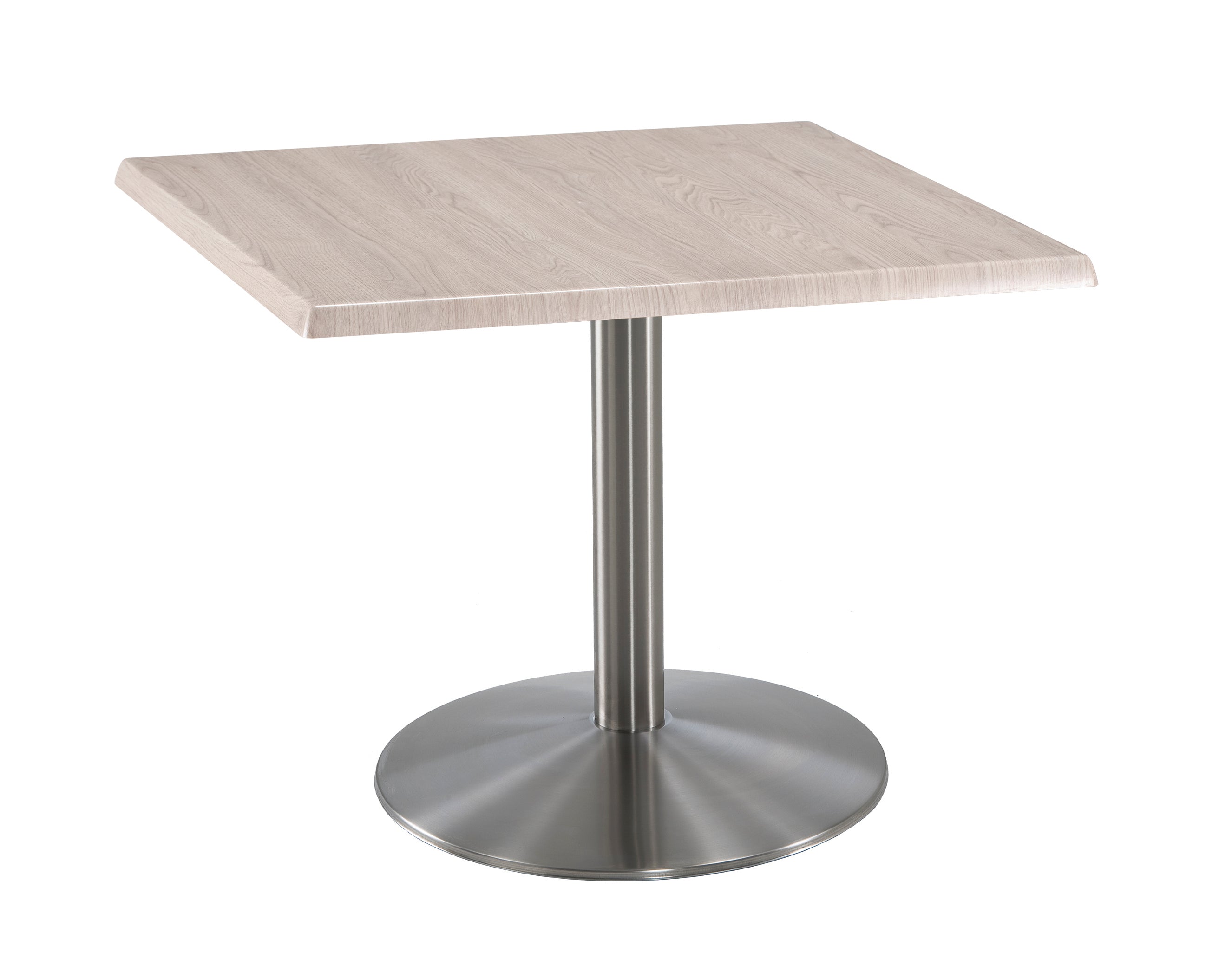 Holland Bar Stool 30-Inch Dining Height Square Patio Table - Indoor/Outdoor, Stainless Steel Base