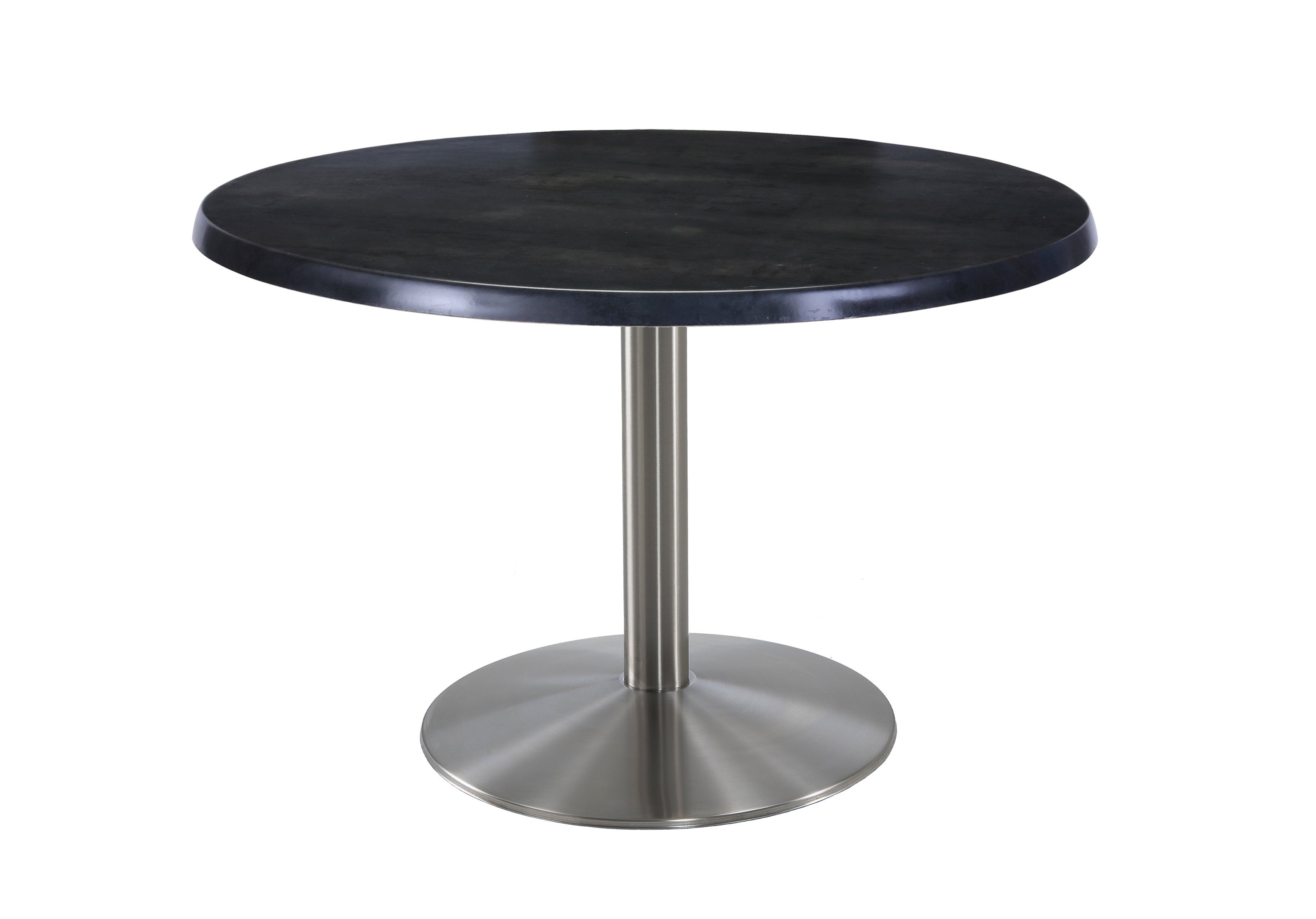 Holland Bar Stool 30-Inch Dining Height Round Patio Table - Indoor/Outdoor, Stainless Steel Base