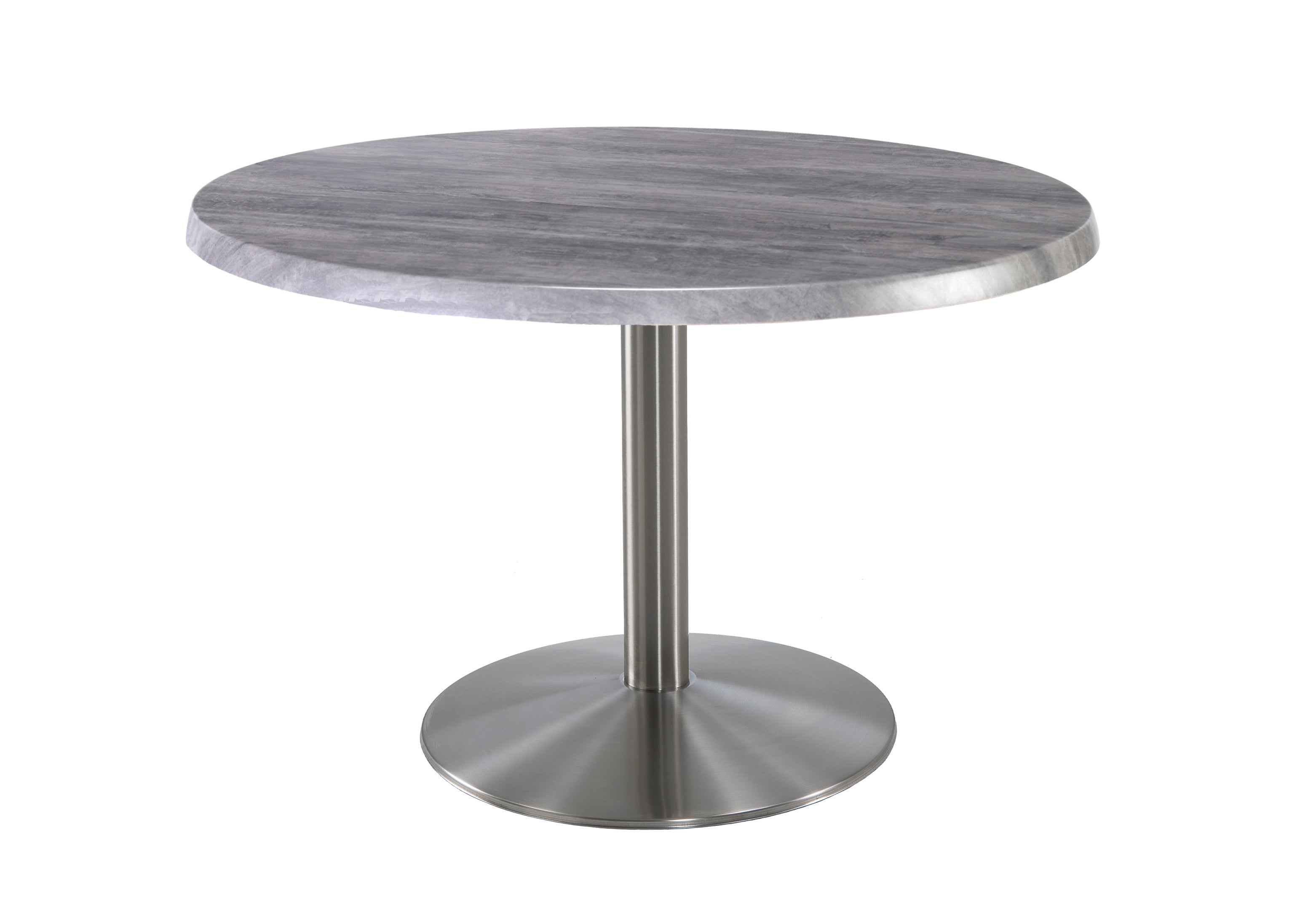 Holland Bar Stool 30-Inch Dining Height Round Patio Table - Indoor/Outdoor, Stainless Steel Base