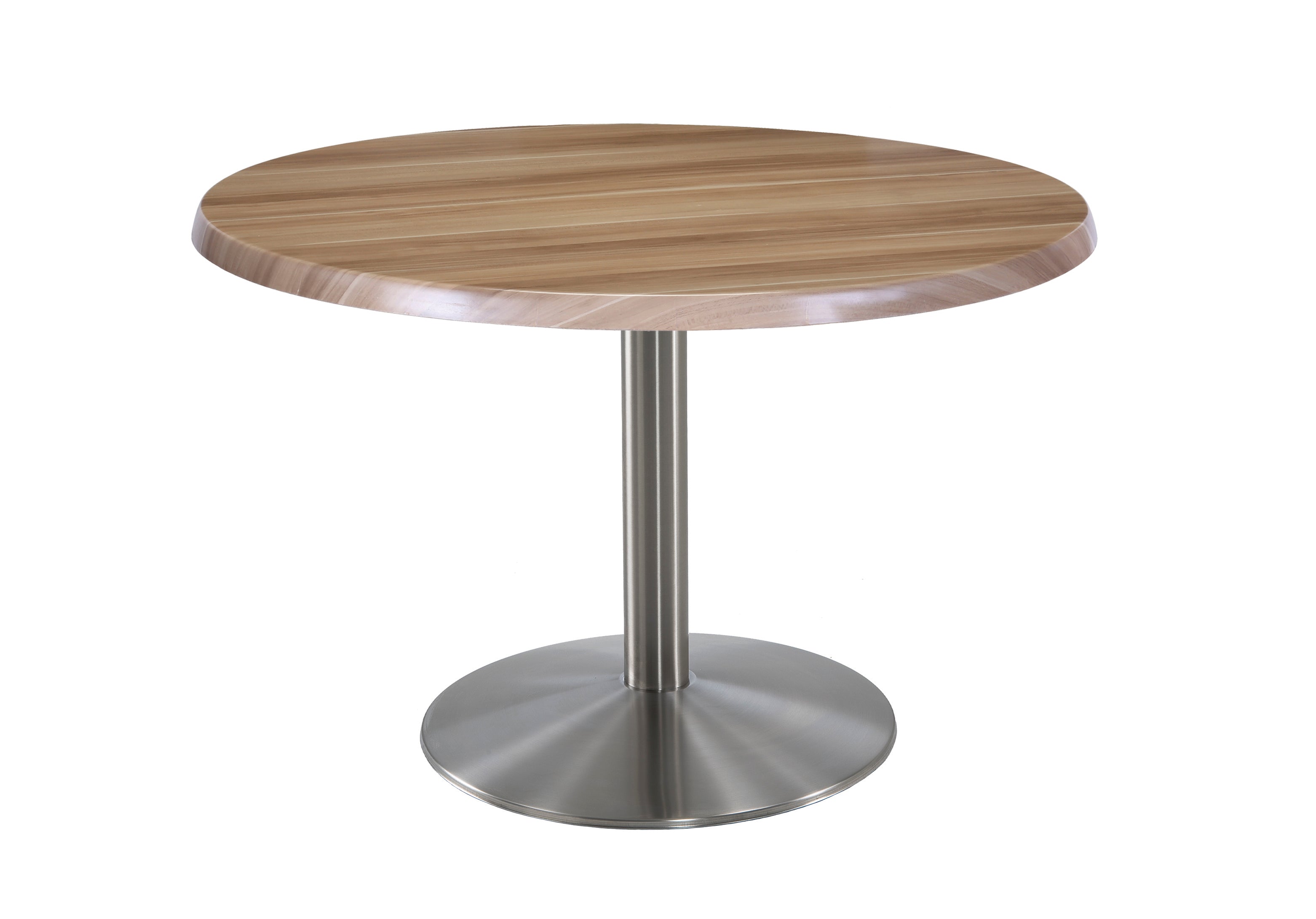Holland Bar Stool 30-Inch Dining Height Round Patio Table - Indoor/Outdoor, Stainless Steel Base