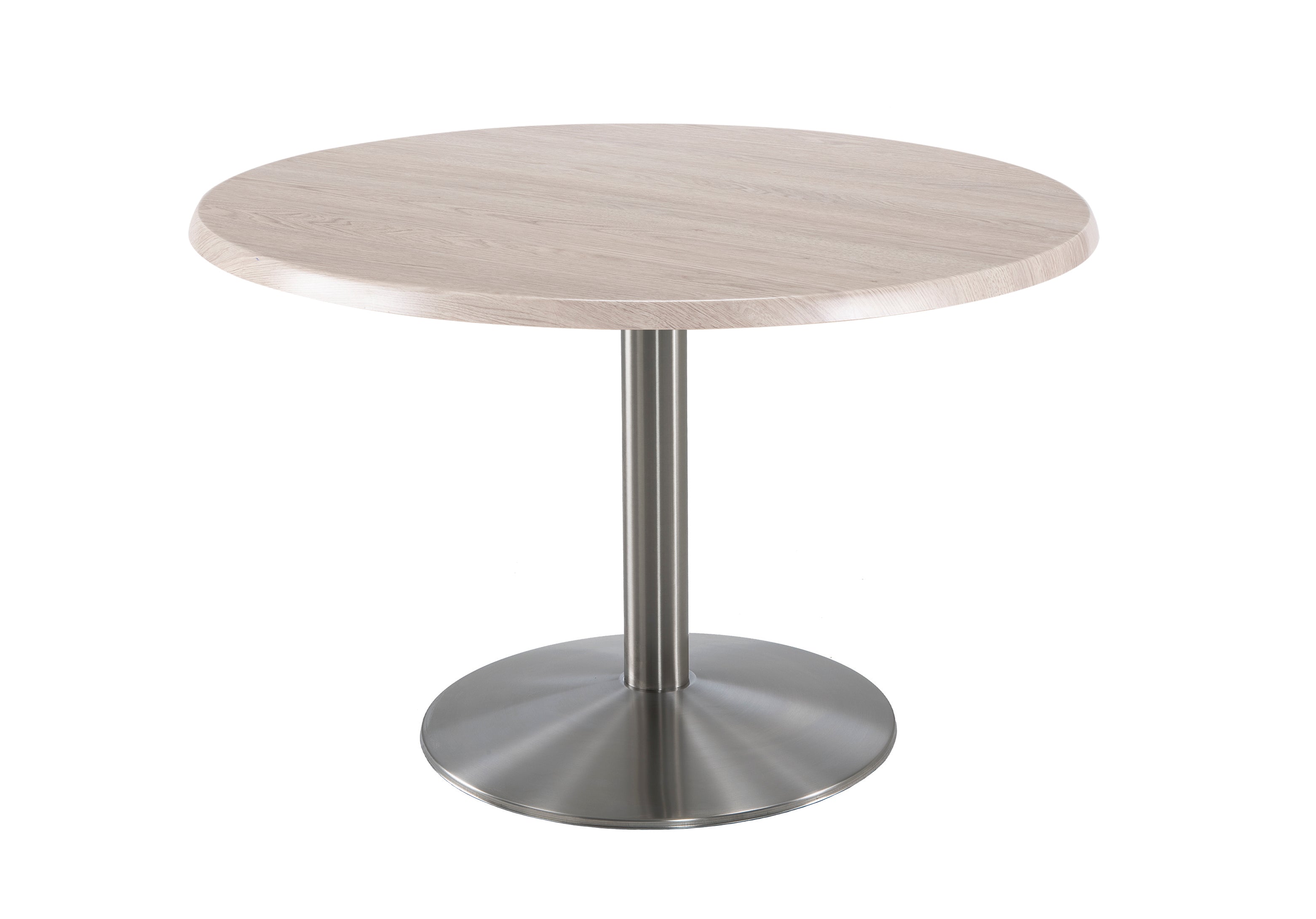 Holland Bar Stool 30-Inch Dining Height Round Patio Table - Indoor/Outdoor, Stainless Steel Base