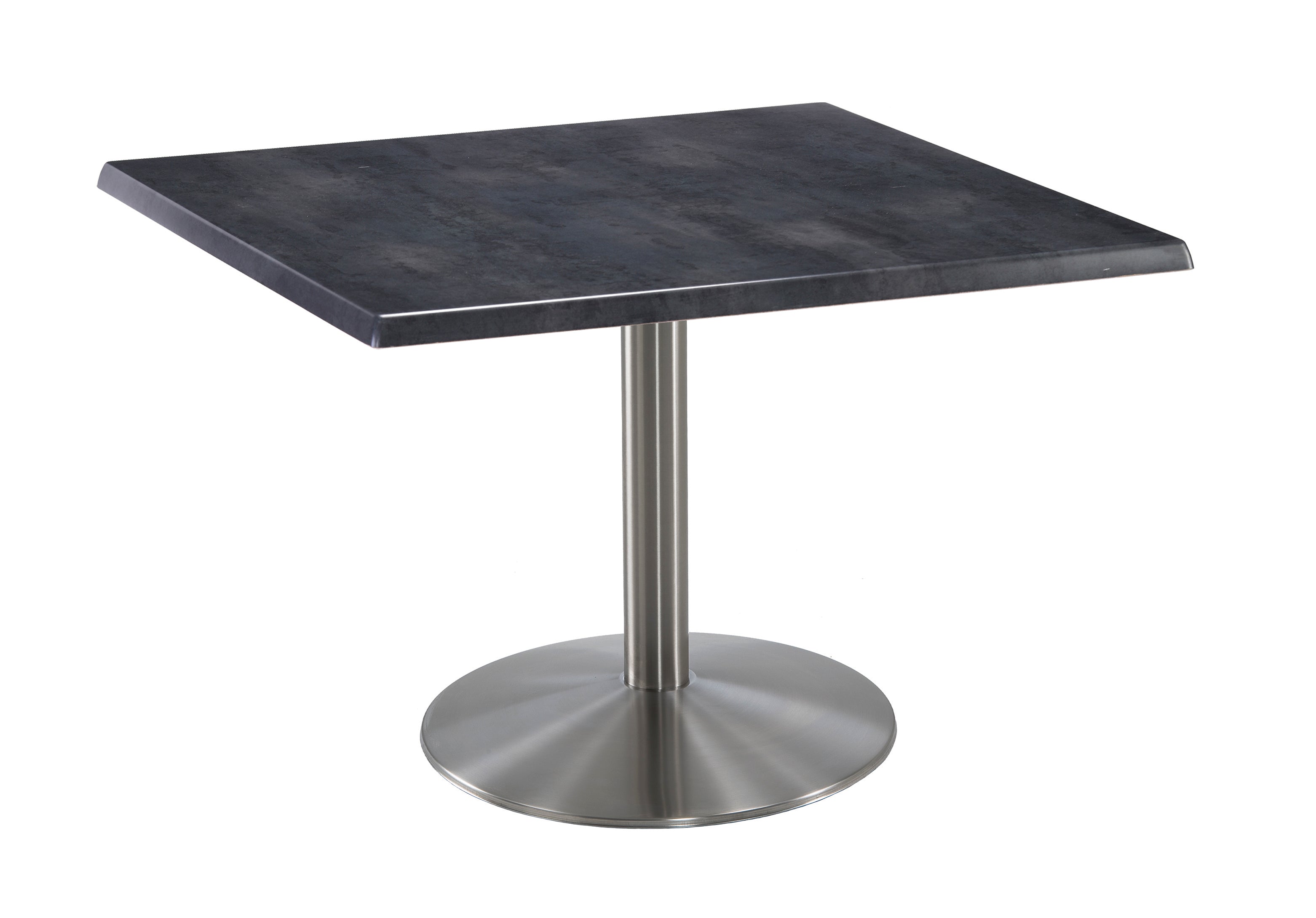 Holland Bar Stool 30-Inch Dining Height Square Patio Table - Indoor/Outdoor, Stainless Steel Base