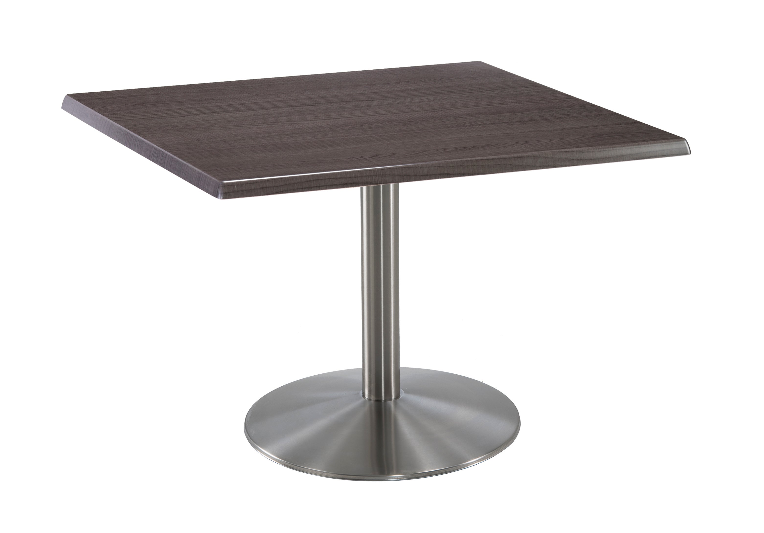 Holland Bar Stool 30-Inch Dining Height Square Patio Table - Indoor/Outdoor, Stainless Steel Base
