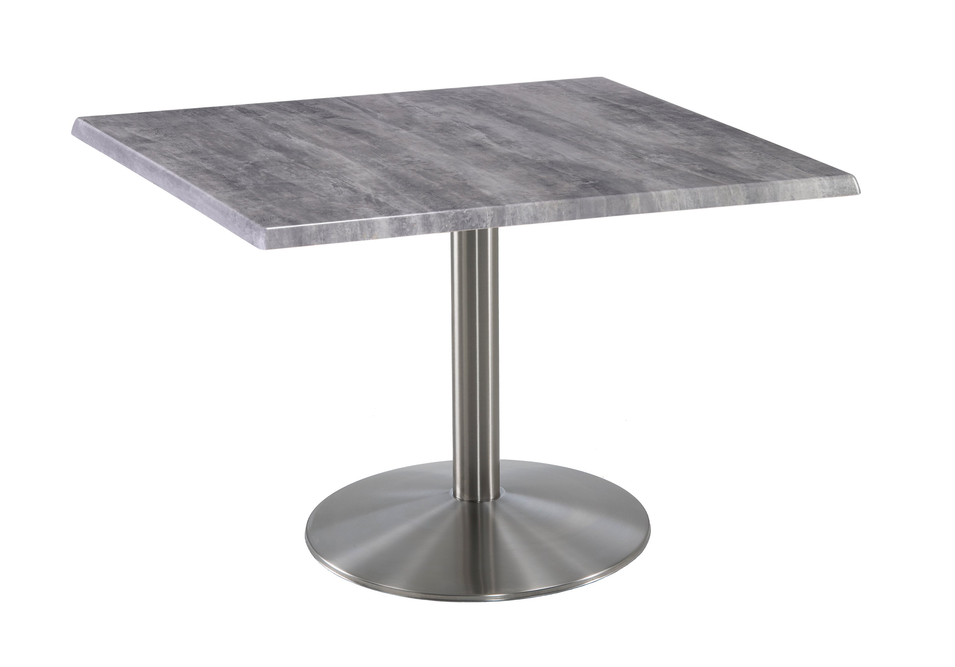 Holland Bar Stool 30-Inch Dining Height Square Patio Table - Indoor/Outdoor, Stainless Steel Base