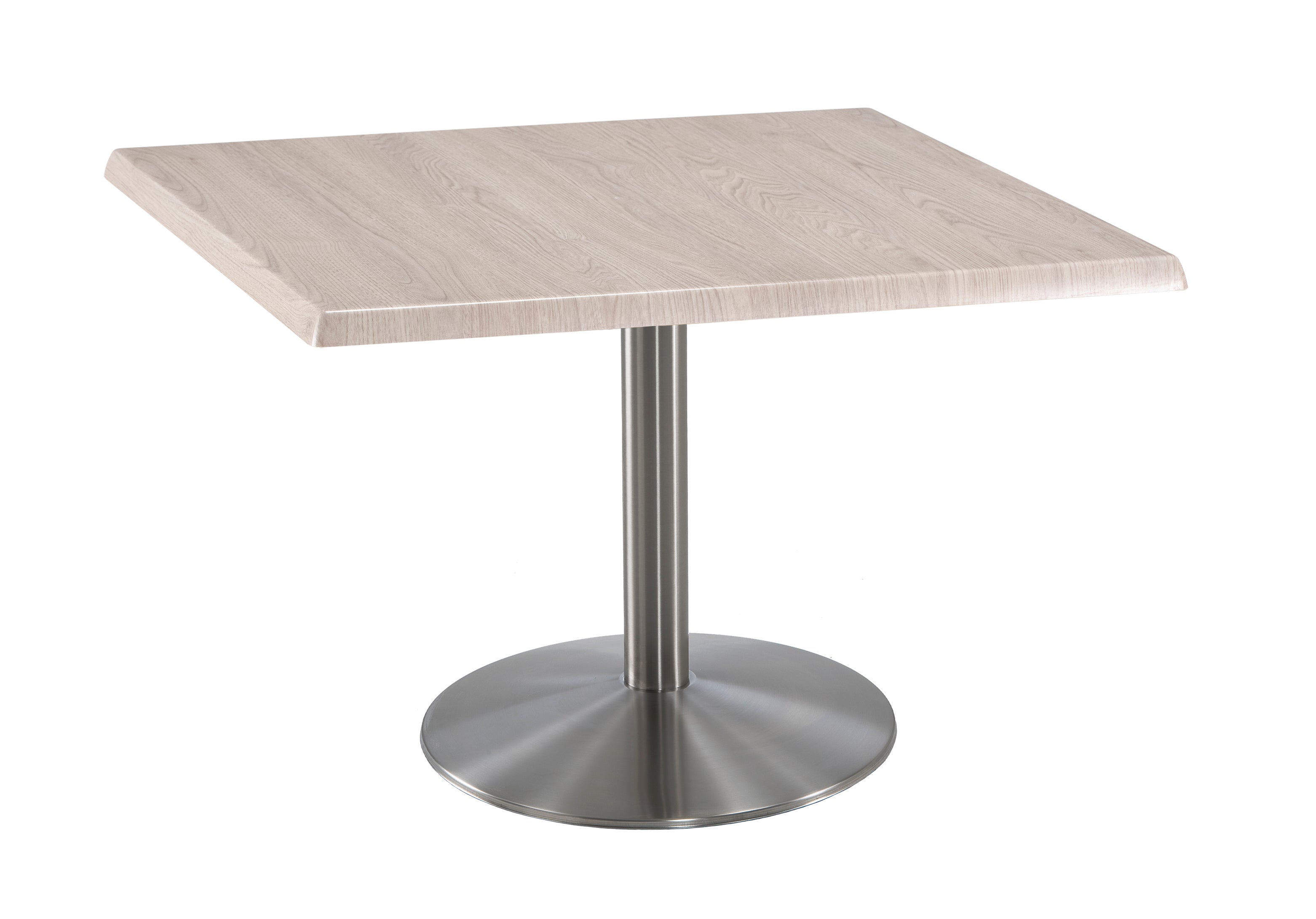 Holland Bar Stool 30-Inch Dining Height Square Patio Table - Indoor/Outdoor, Stainless Steel Base