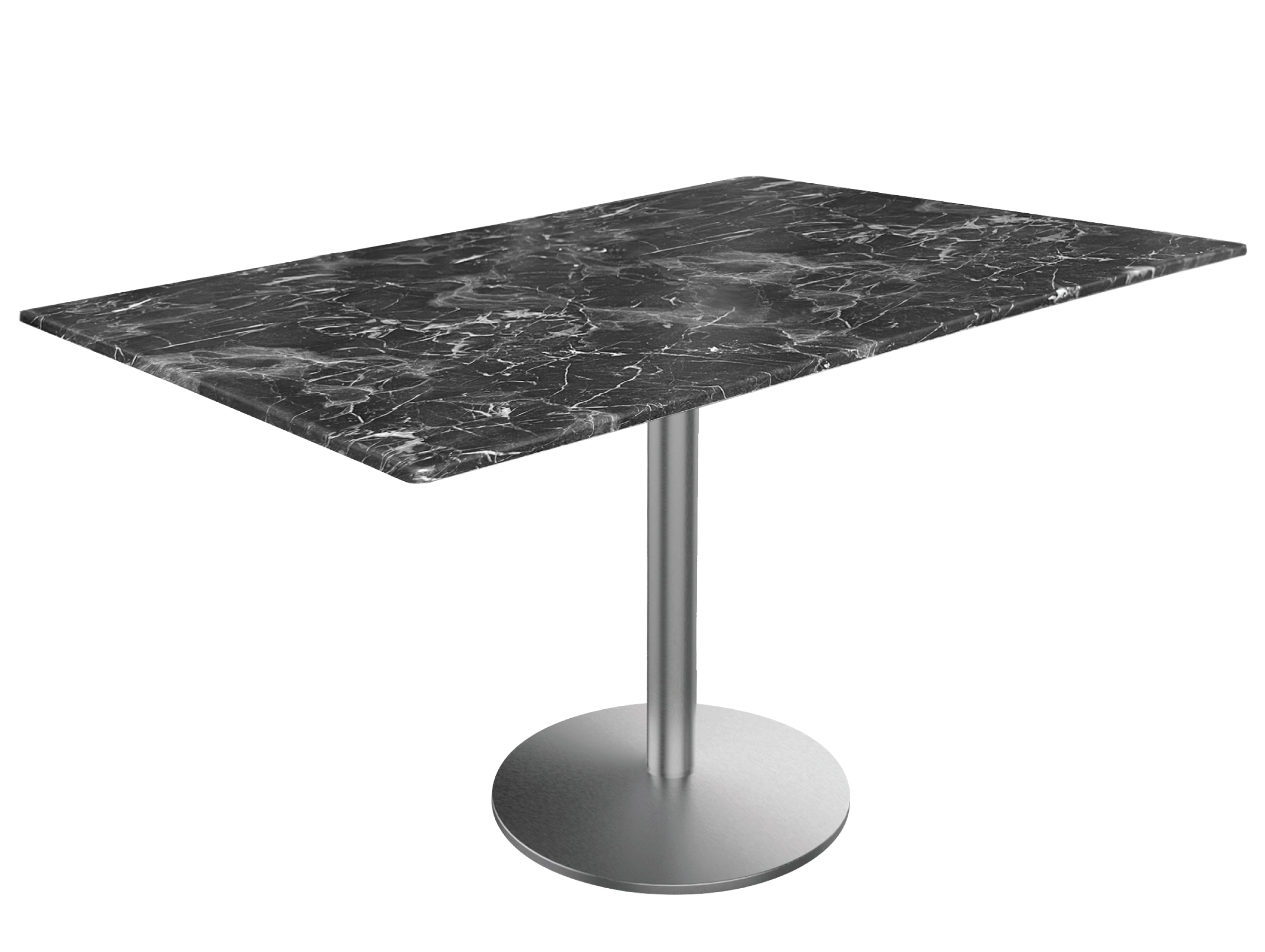 Holland Bar Stool 42-Inch Bar Height Rectangle Patio Table - Indoor/Outdoor, Stainless Steel Base