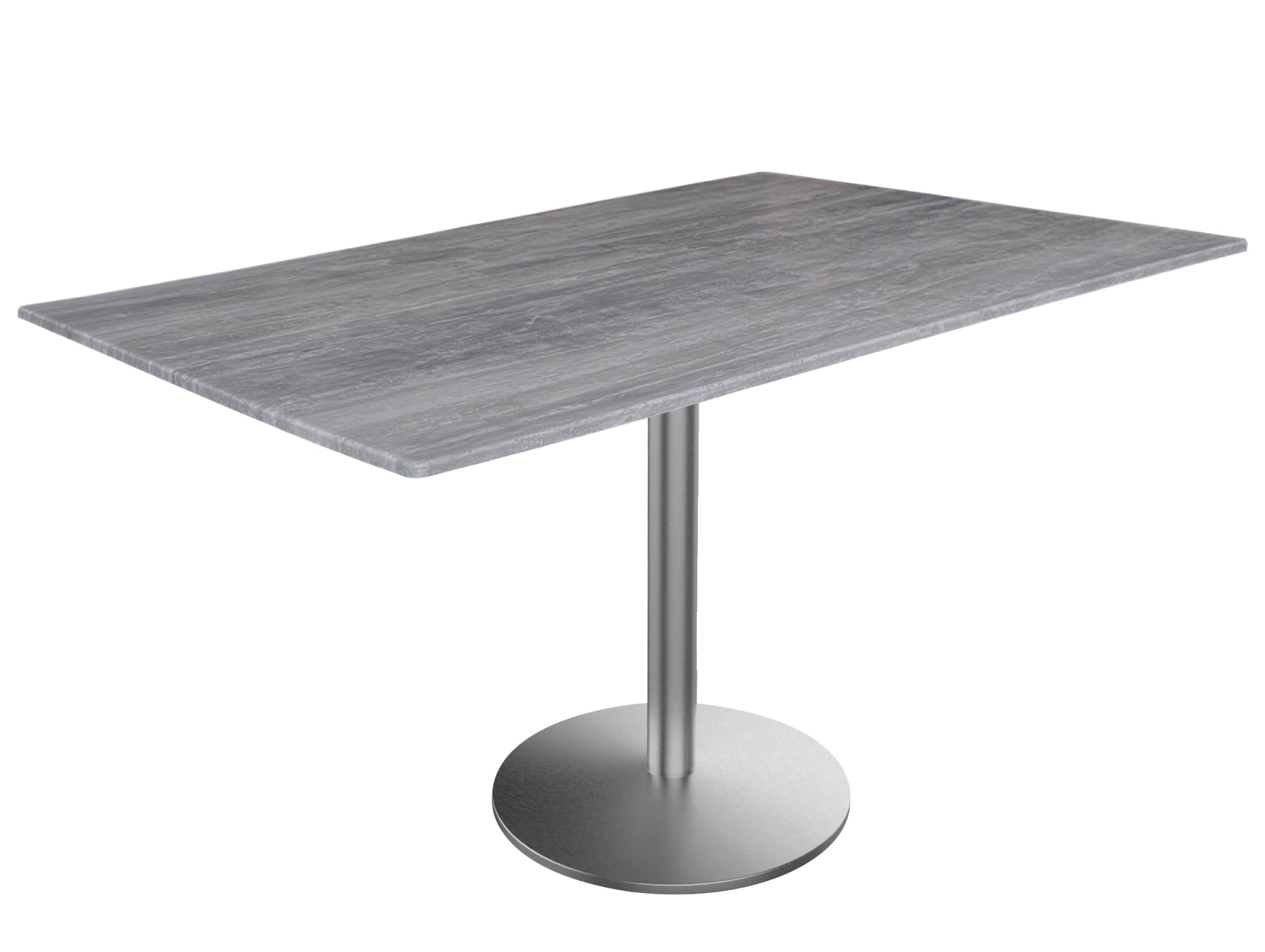 Holland Bar Stool 42-Inch Bar Height Rectangle Patio Table - Indoor/Outdoor, Stainless Steel Base