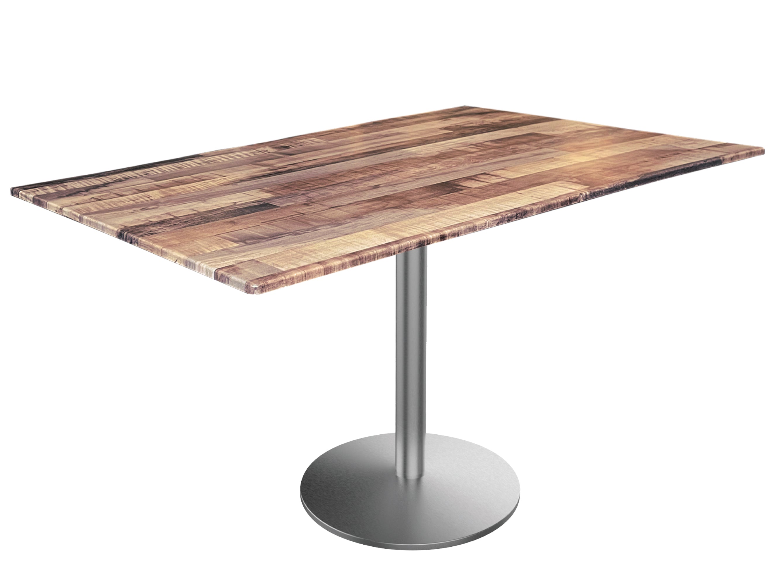 Holland Bar Stool 42-Inch Bar Height Rectangle Patio Table - Indoor/Outdoor, Stainless Steel Base