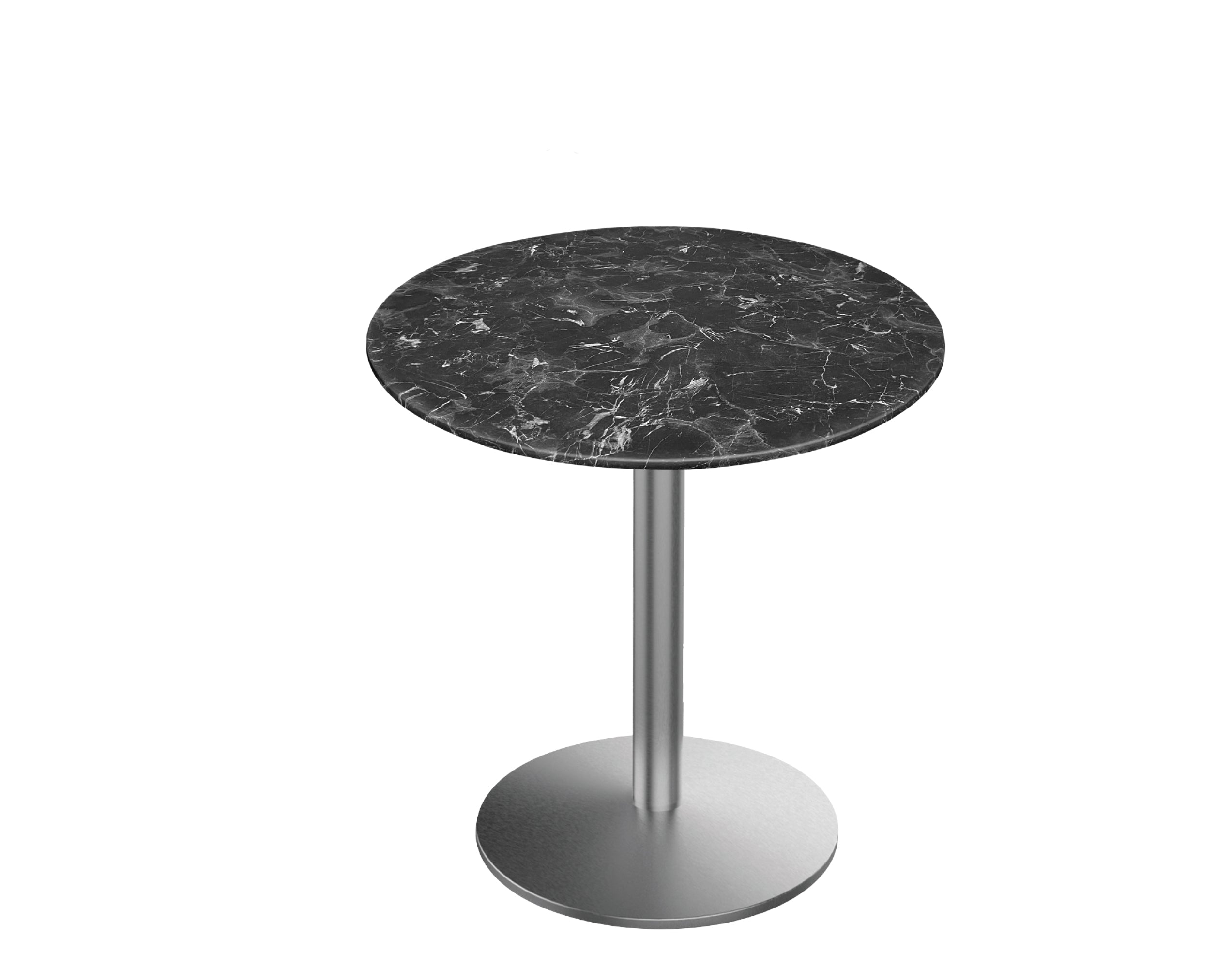 Holland Bar Stool 30-Inch Dining Height Round Patio Table - Indoor/Outdoor, Stainless Steel Base