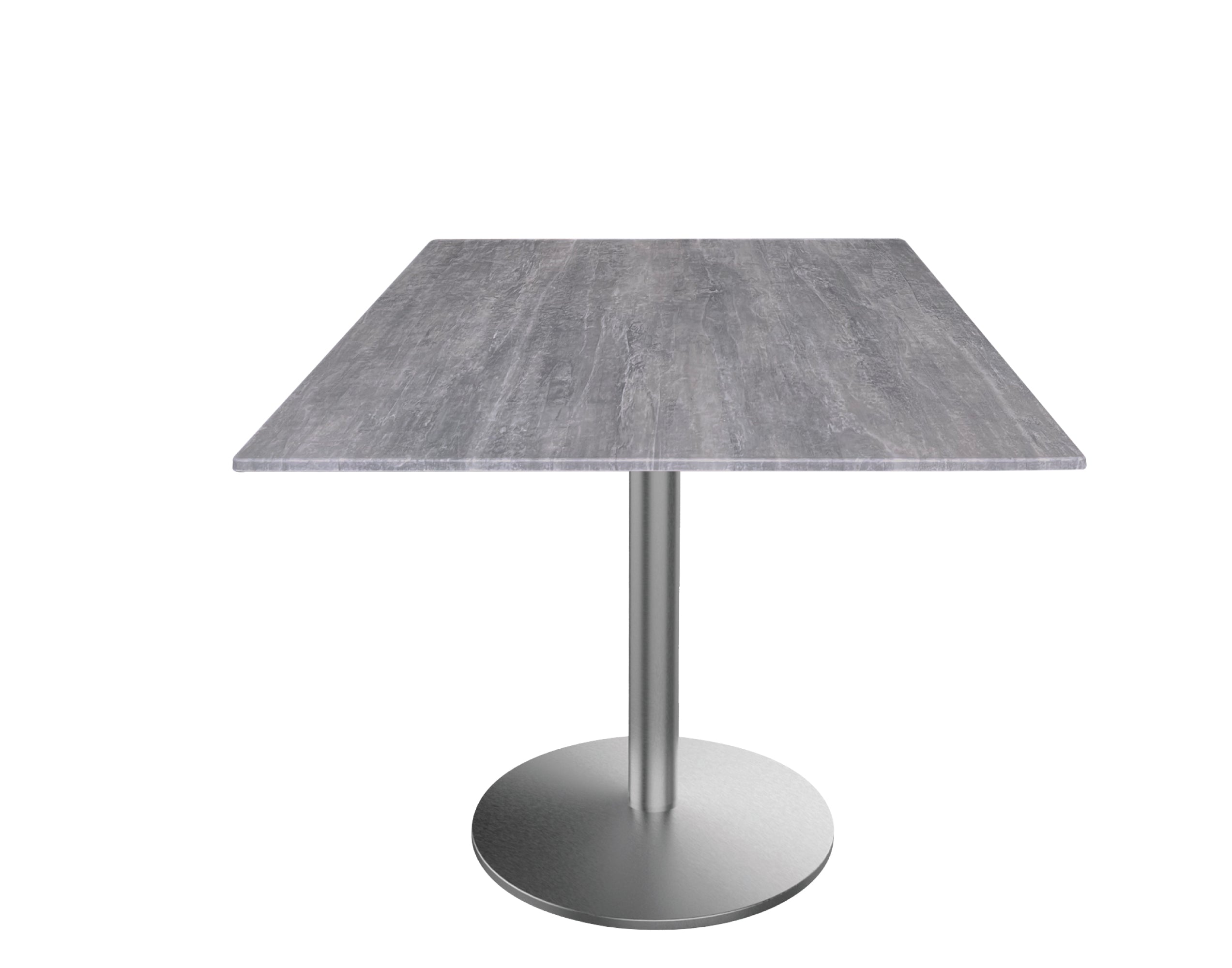 Holland Bar Stool 30-Inch Dining Height Square Patio Table - Indoor/Outdoor, Stainless Steel Base