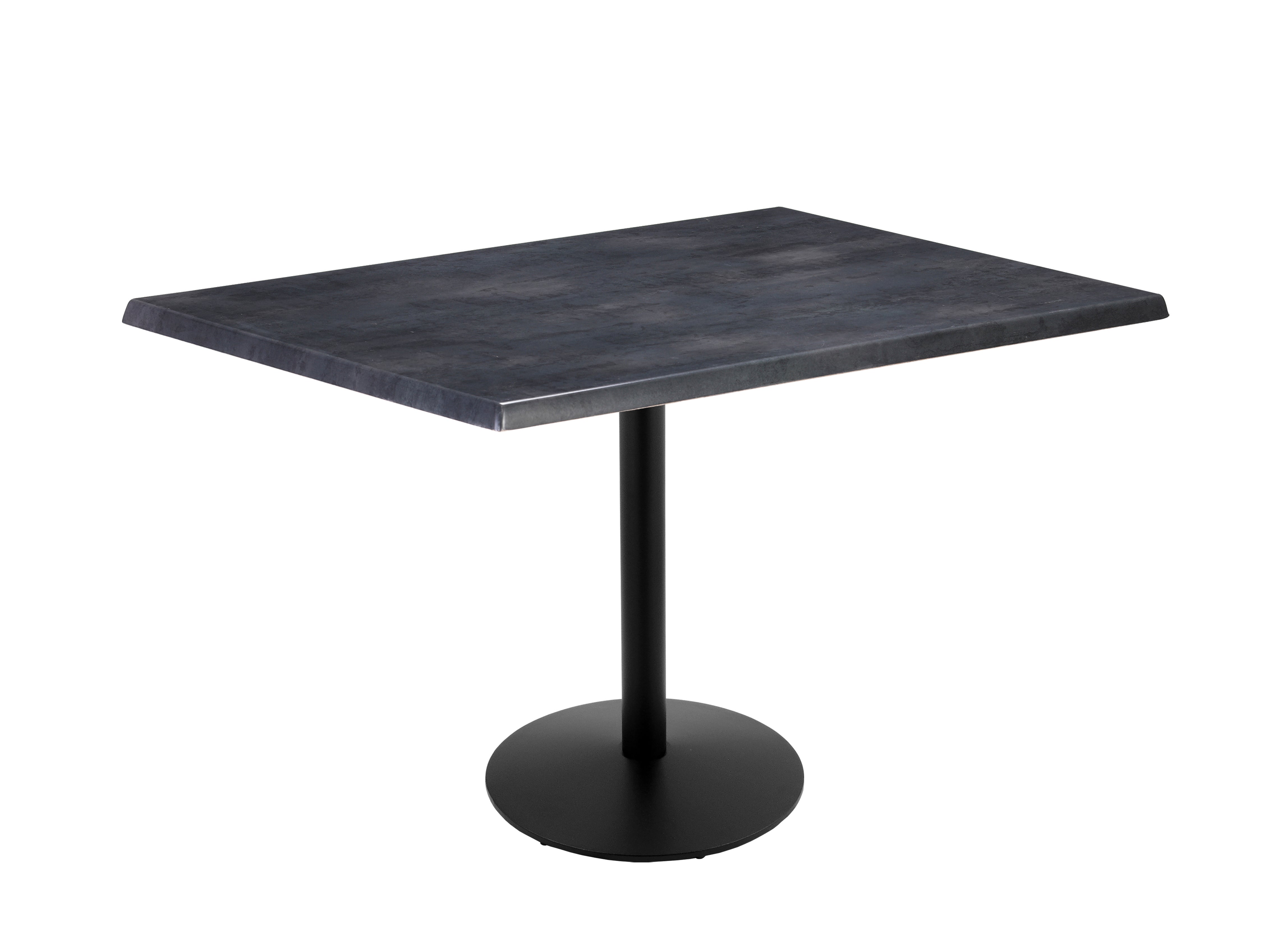 Holland Bar Stool 36-Inch Counter Height Rectangle (30" x 48") Patio Table - Indoor/Outdoor, Black Wrinkle Base