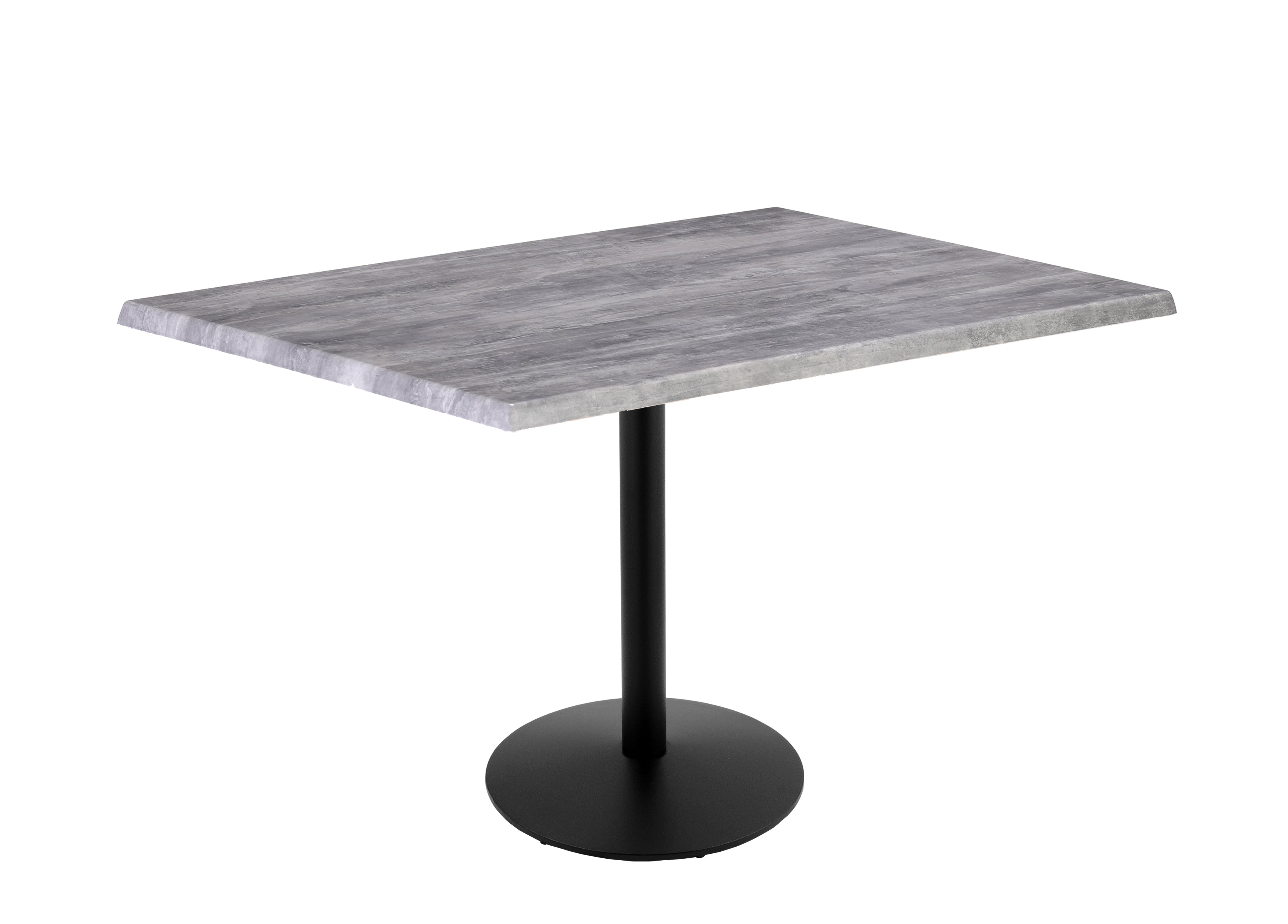 Holland Bar Stool 36-Inch Counter Height Rectangle (30" x 48") Patio Table - Indoor/Outdoor, Black Wrinkle Base