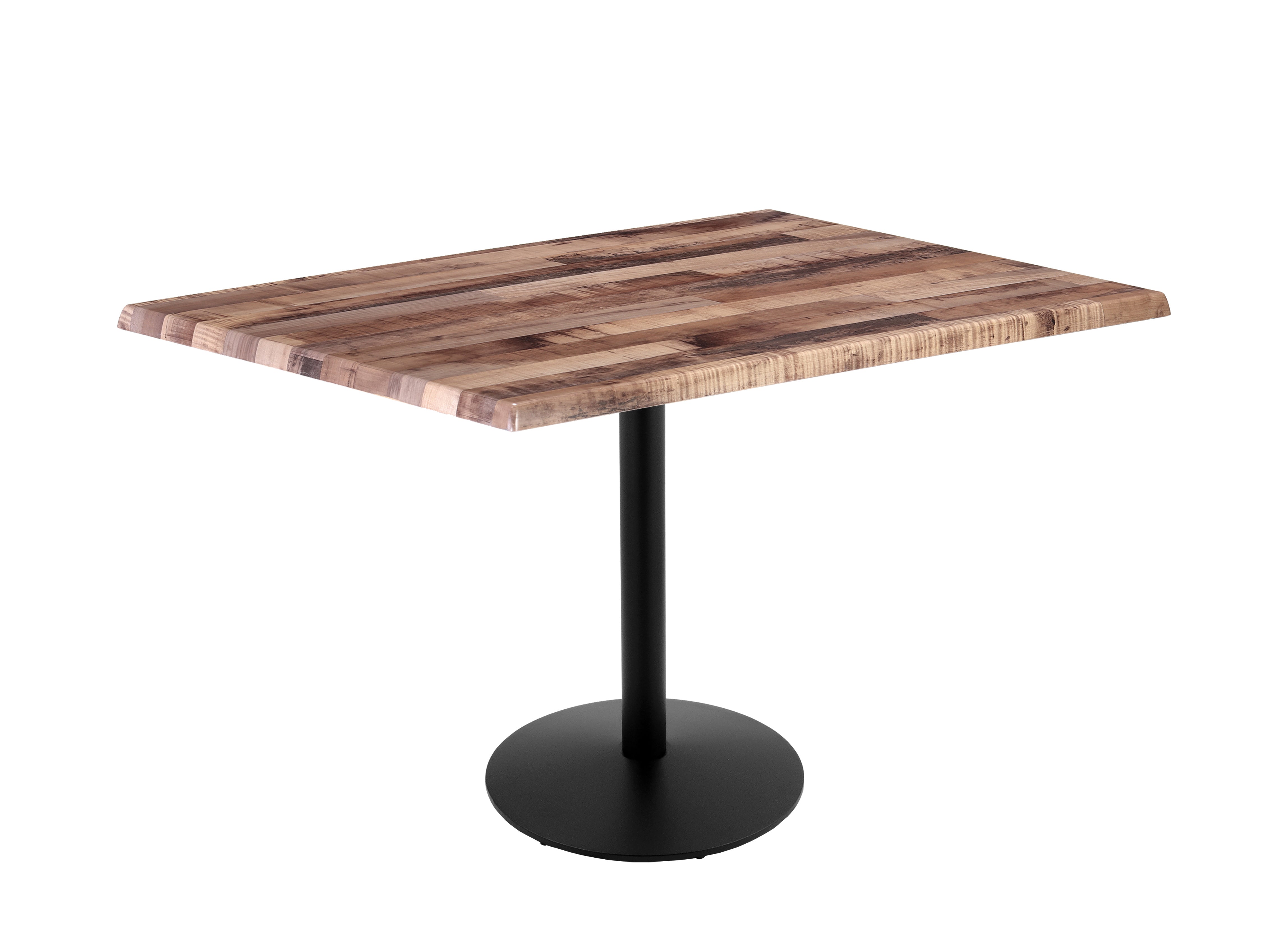 Holland Bar Stool 36-Inch Counter Height Rectangle (30" x 48") Patio Table - Indoor/Outdoor, Black Wrinkle Base