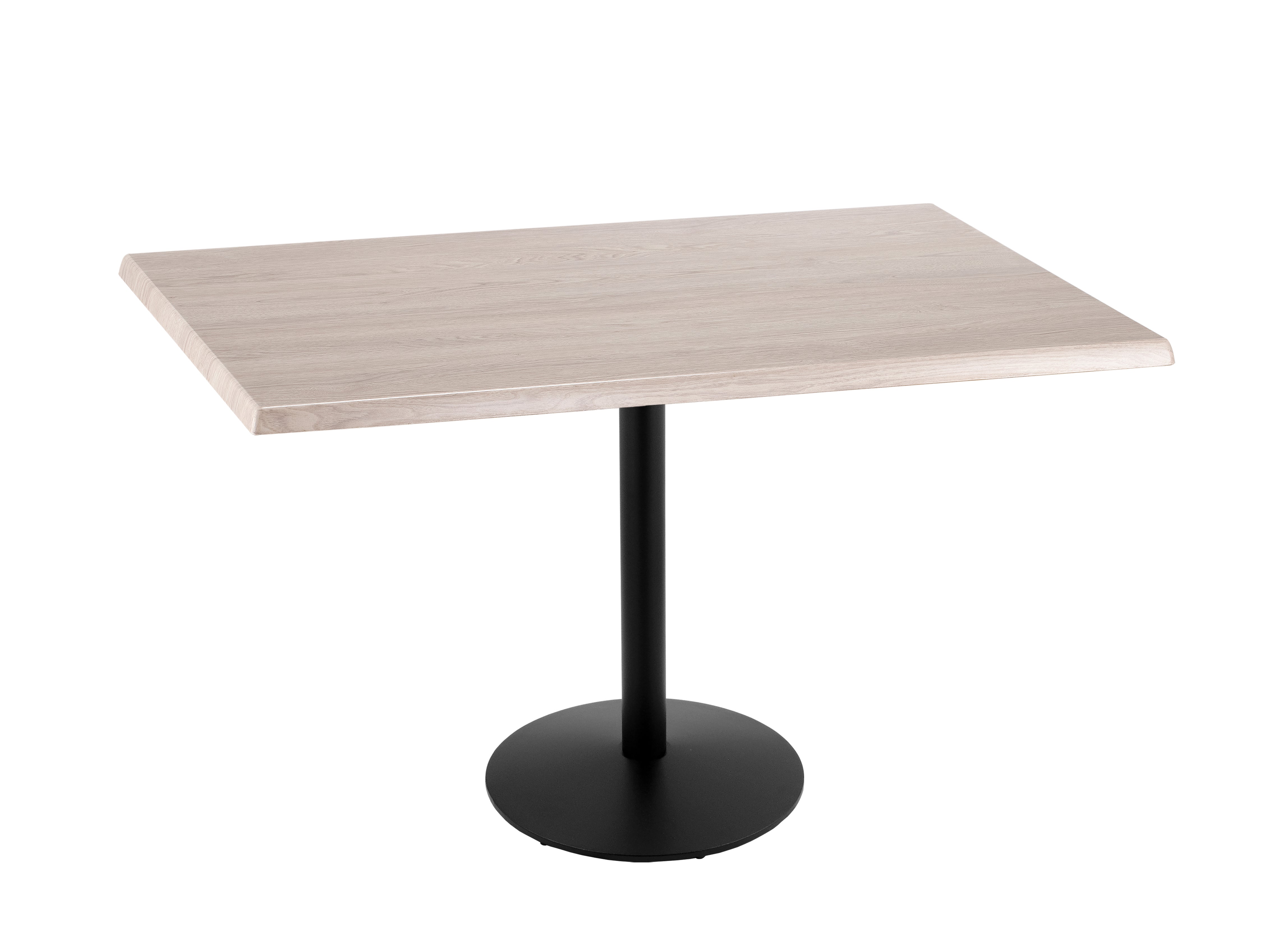 Holland Bar Stool 36-Inch Counter Height Rectangle (30" x 48") Patio Table - Indoor/Outdoor, Black Wrinkle Base