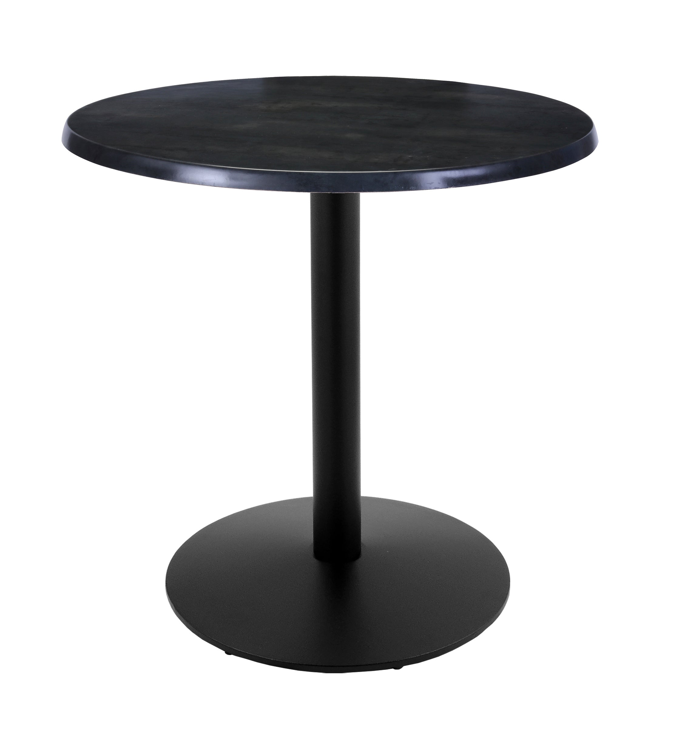 Holland Bar Stool 36-Inch Counter Height Round Patio Table - Indoor/Outdoor, Black Wrinkle Base