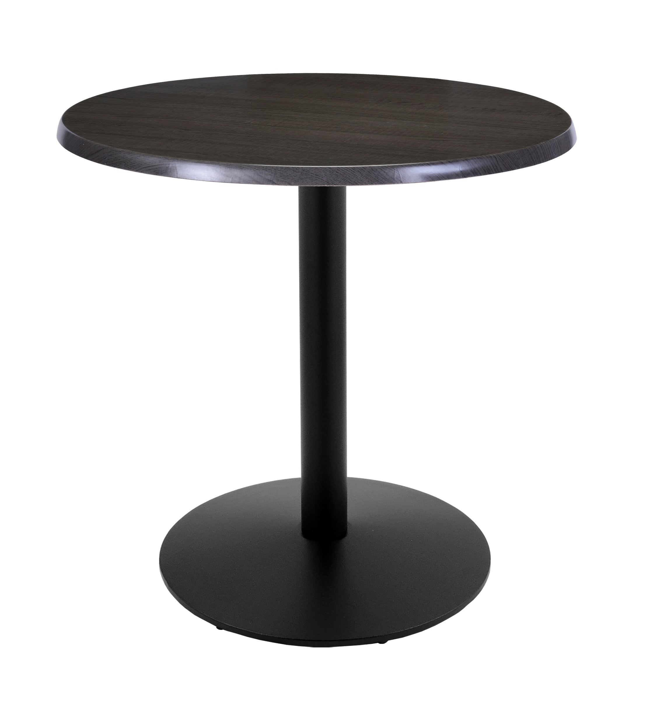 Holland Bar Stool 36-Inch Counter Height Round Patio Table - Indoor/Outdoor, Black Wrinkle Base