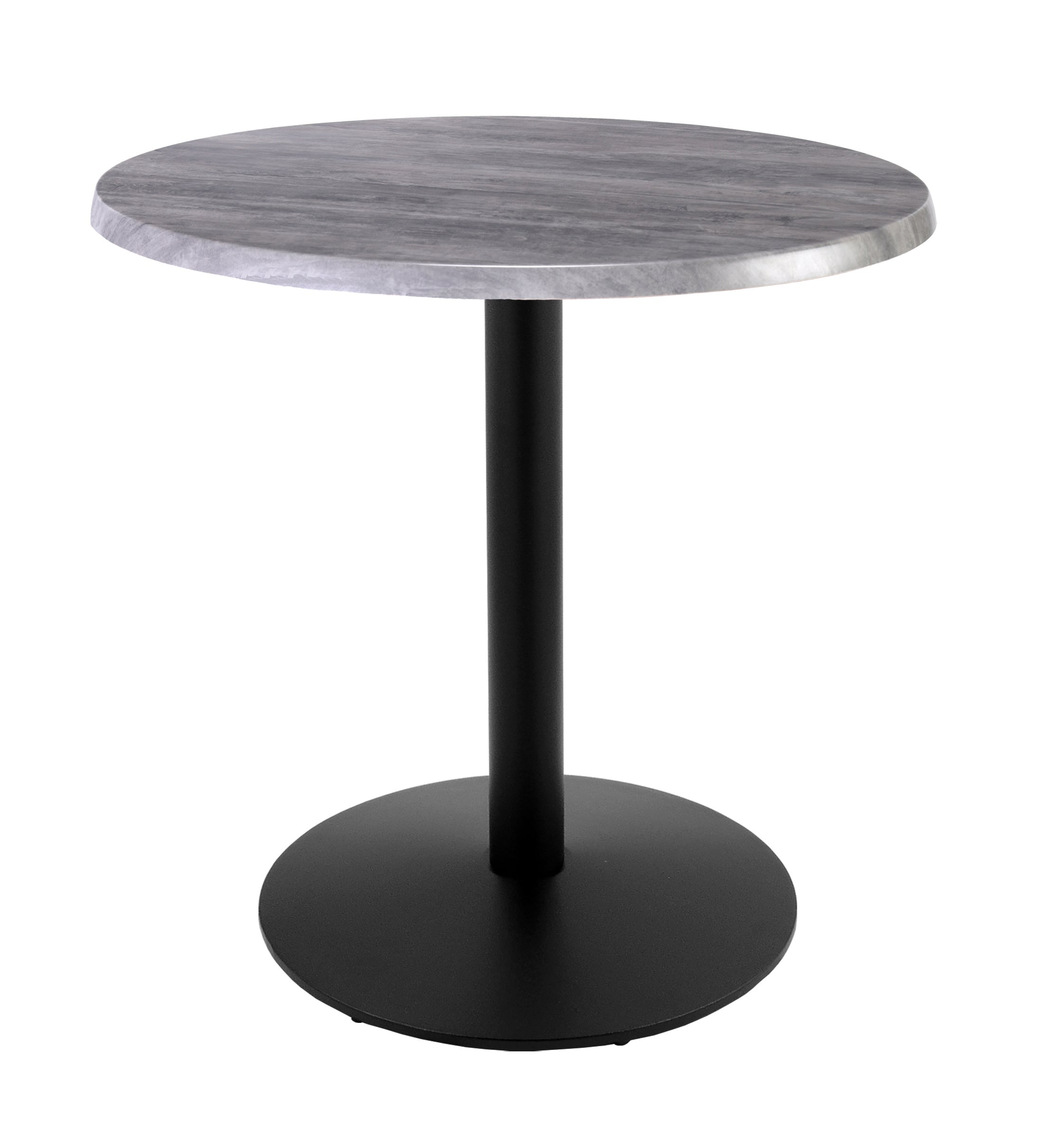 Holland Bar Stool 36-Inch Counter Height Round Patio Table - Indoor/Outdoor, Black Wrinkle Base