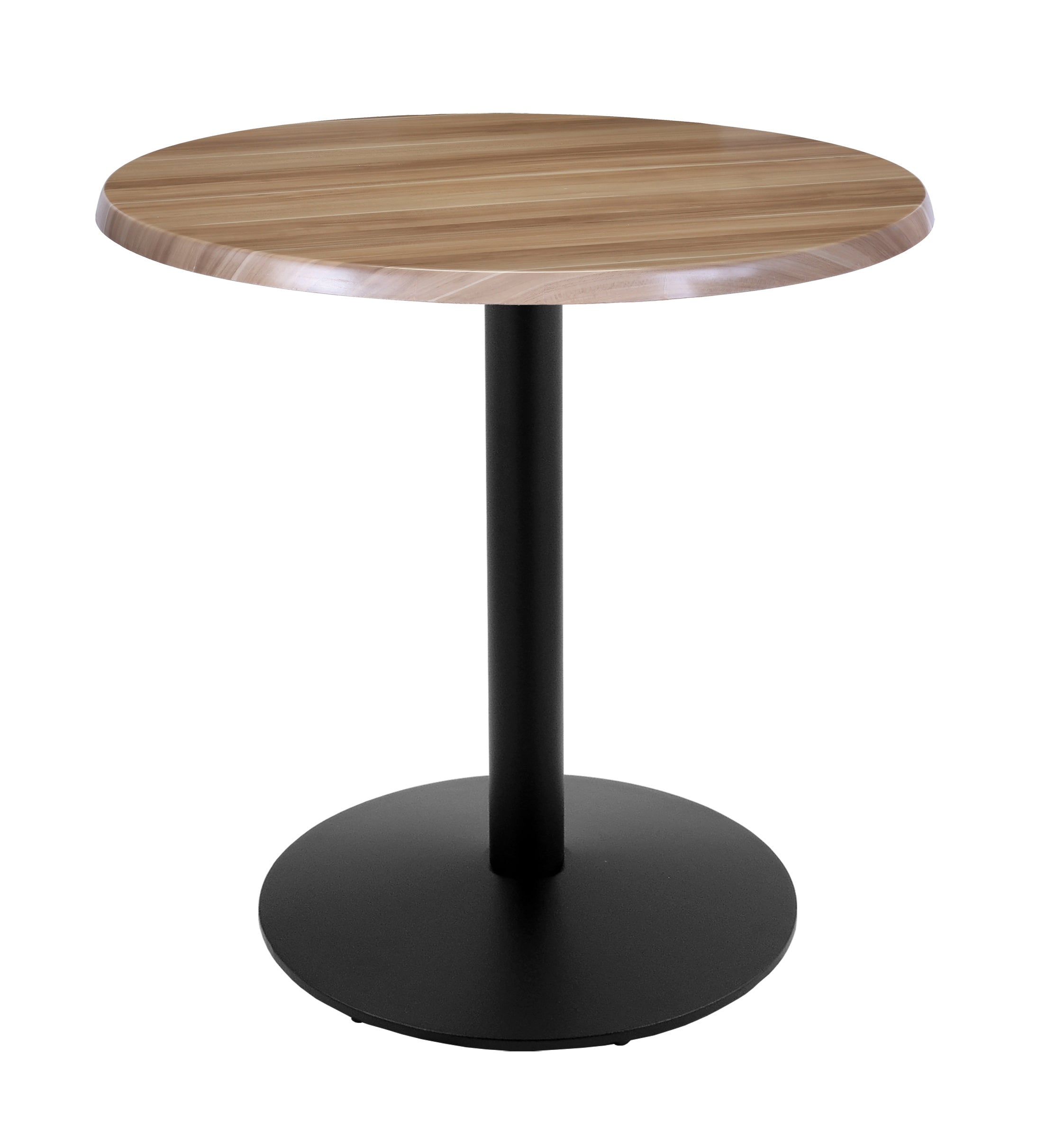Holland Bar Stool 36-Inch Counter Height Round Patio Table - Indoor/Outdoor, Black Wrinkle Base