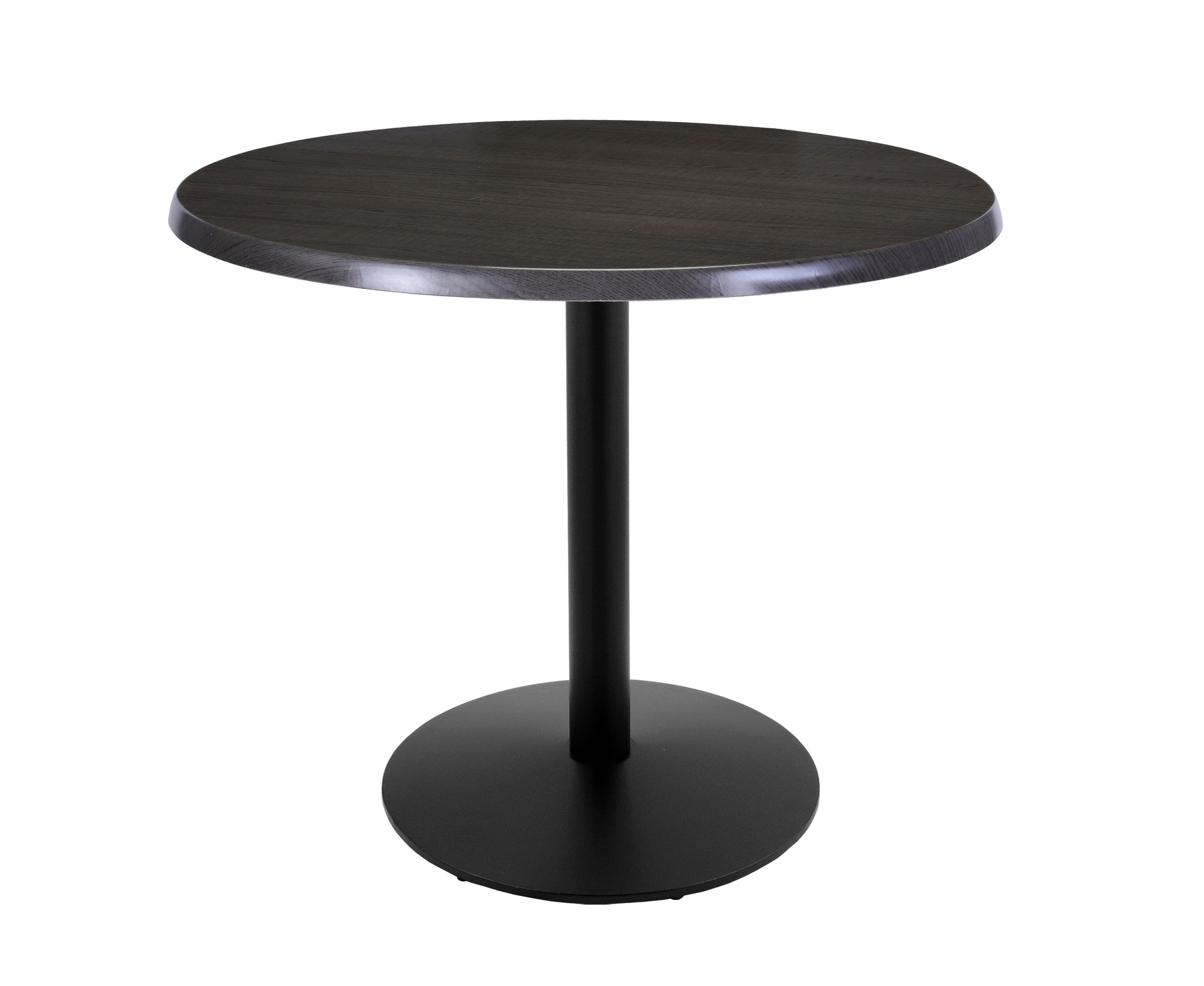 Holland Bar Stool 36-Inch Counter Height Round Patio Table - Indoor/Outdoor, Black Wrinkle Base