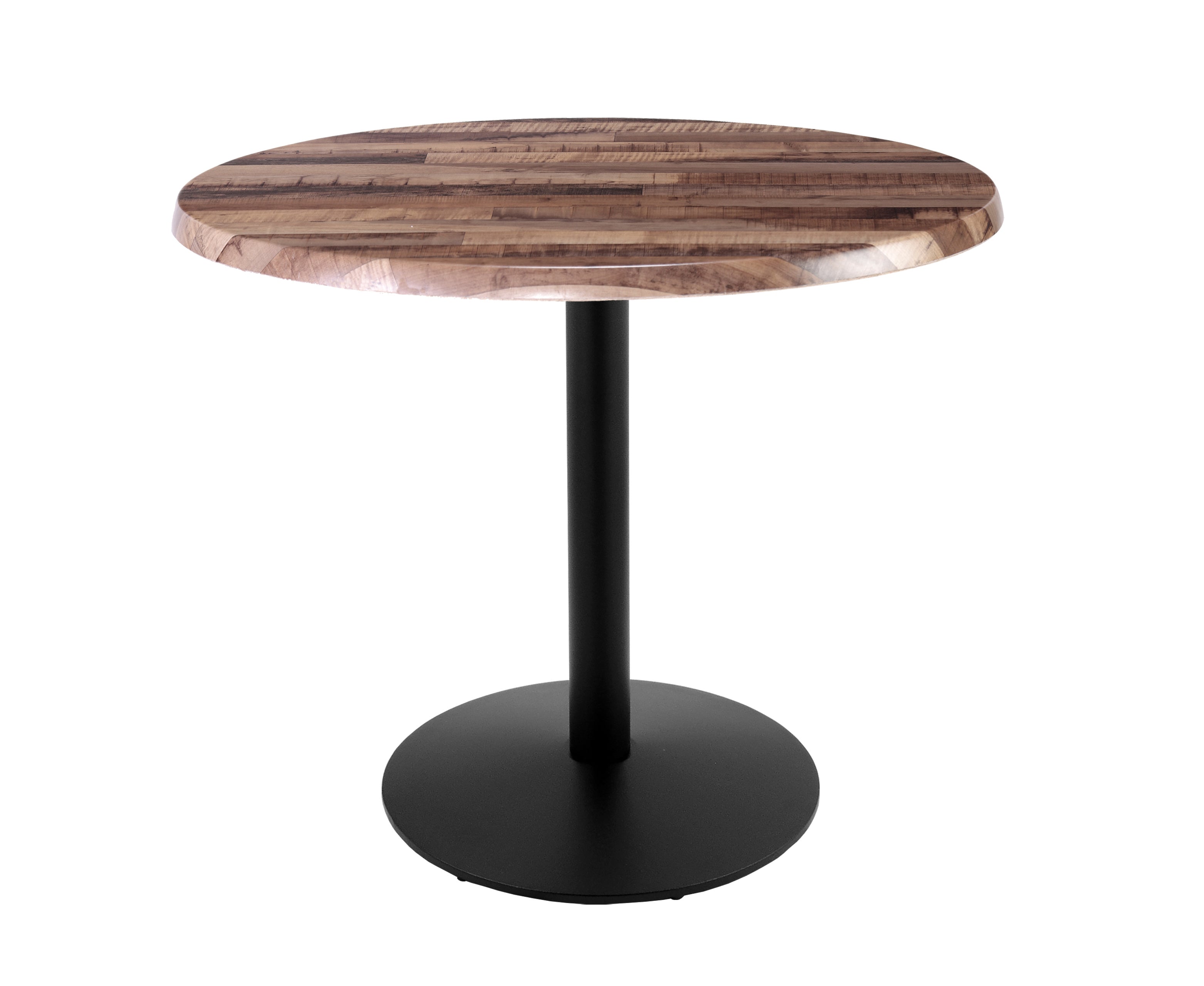 Holland Bar Stool 36-Inch Counter Height Round Patio Table - Indoor/Outdoor, Black Wrinkle Base
