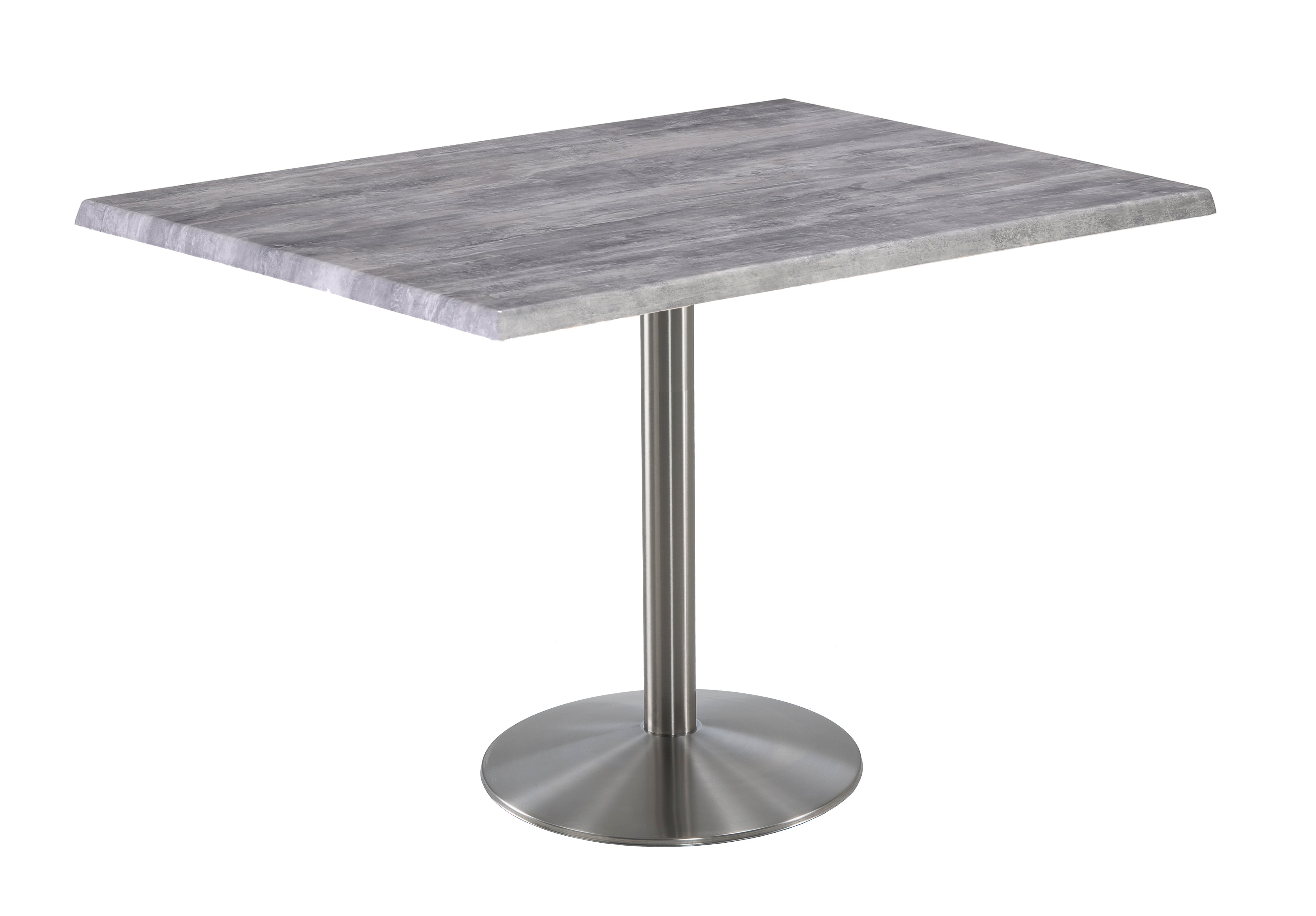 Holland Bar Stool 36-Inch Counter Height Rectangle (30" x 48") Patio Table - Indoor/Outdoor, Stainless Steel Base