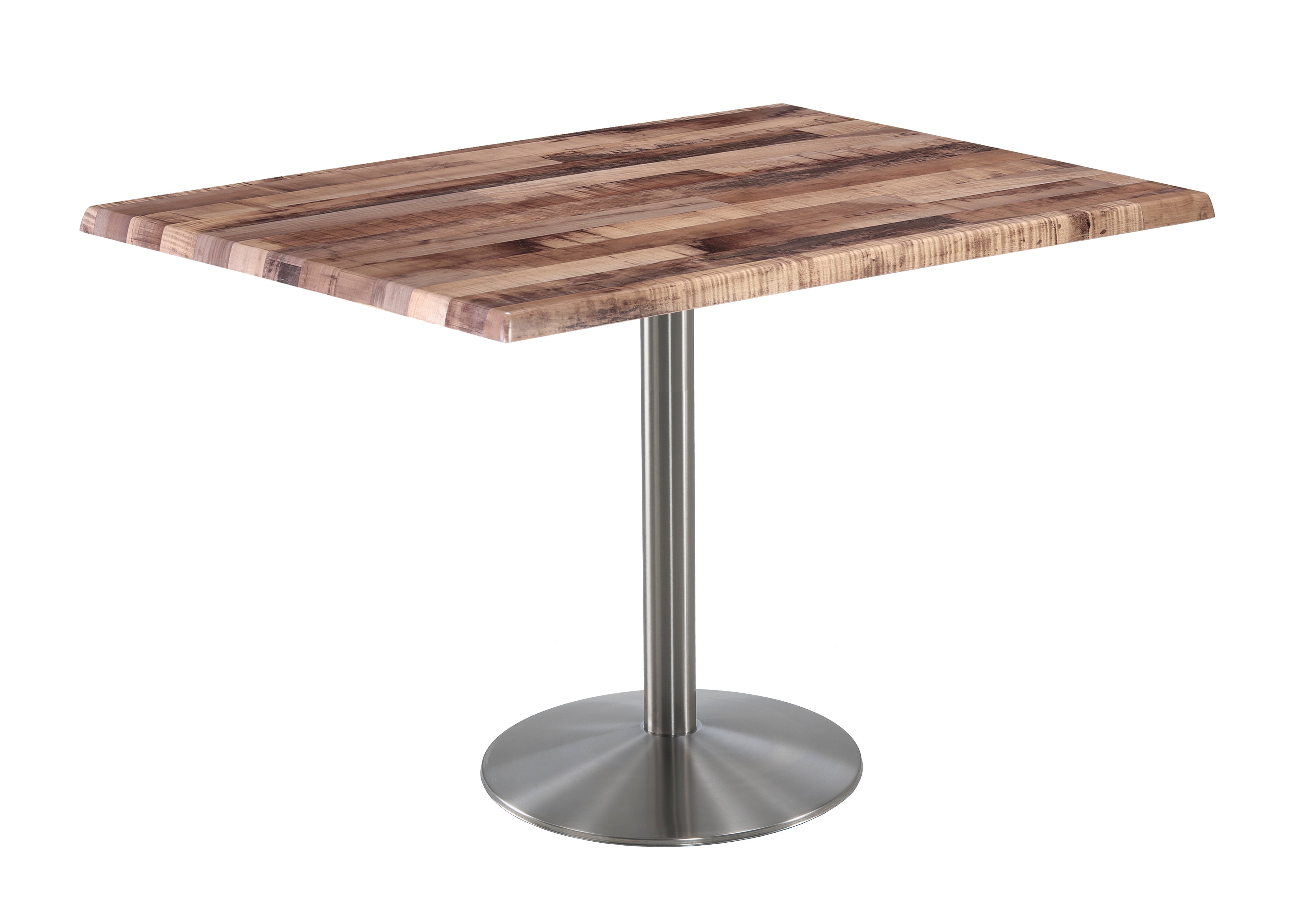 Holland Bar Stool 36-Inch Counter Height Rectangle (30" x 48") Patio Table - Indoor/Outdoor, Stainless Steel Base