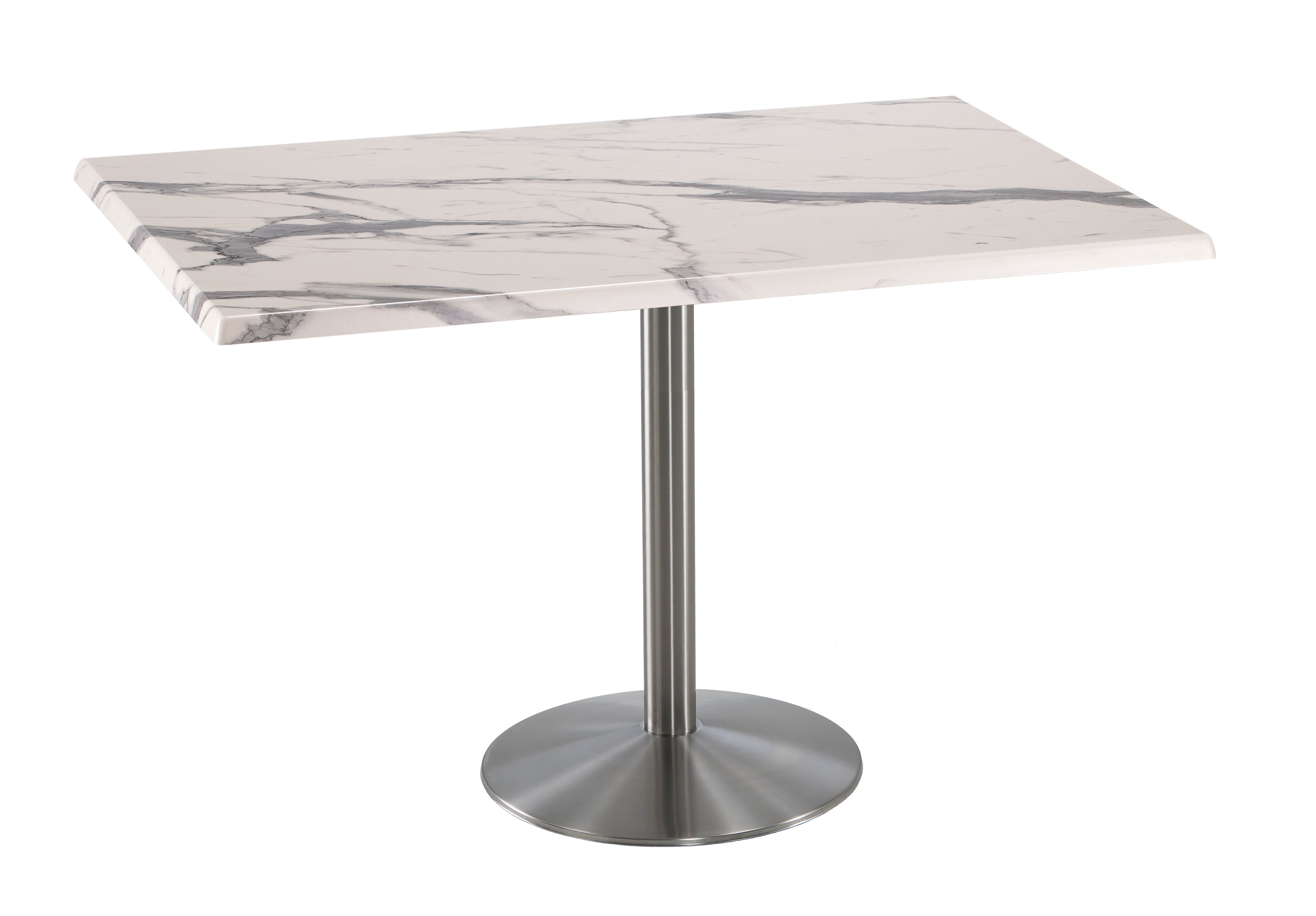 Holland Bar Stool 36-Inch Counter Height Rectangle (30" x 48") Patio Table - Indoor/Outdoor, Stainless Steel Base