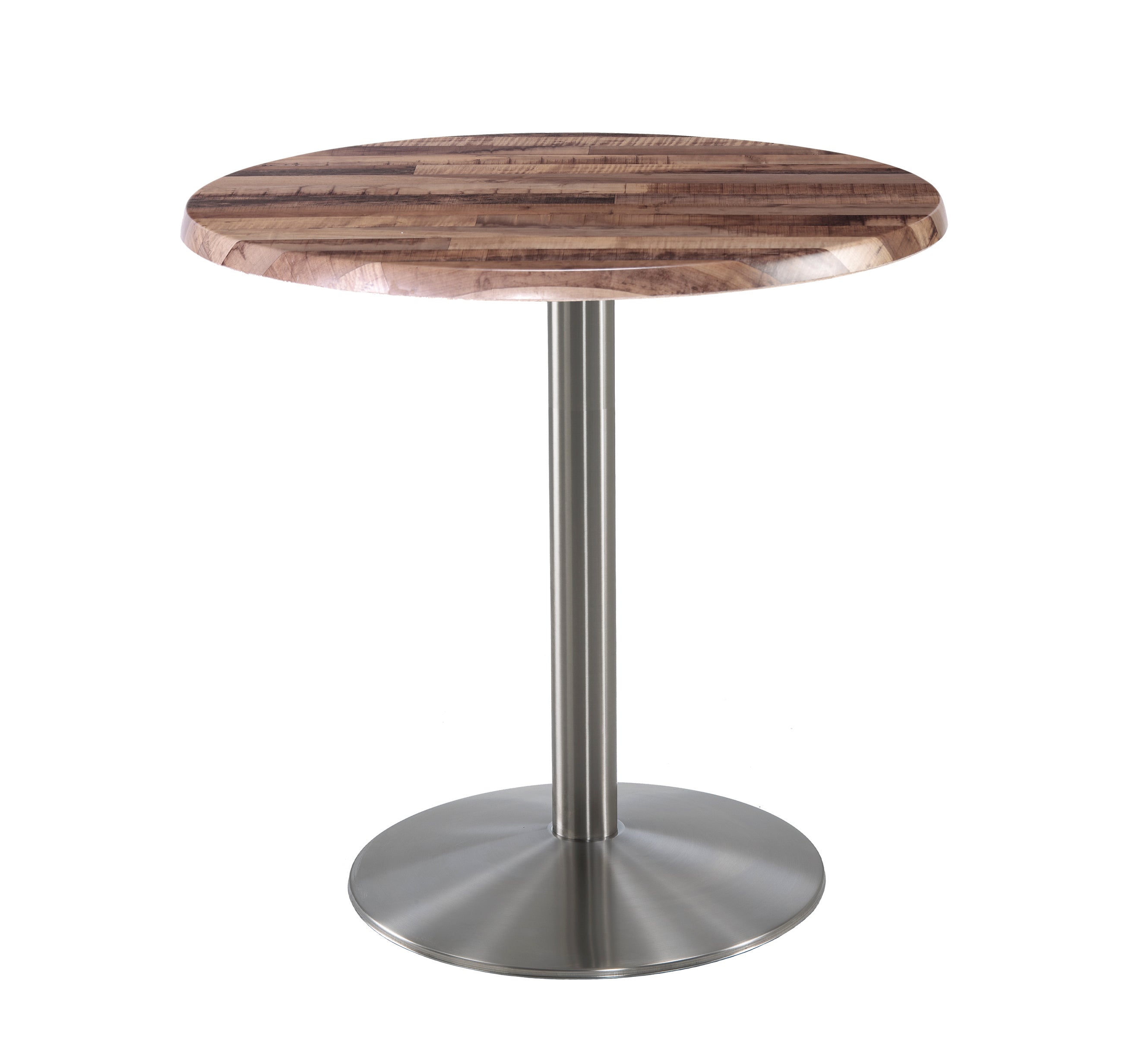 Holland Bar Stool 36-Inch Counter Height Round Patio Table - Indoor/Outdoor, Stainless Steel Base