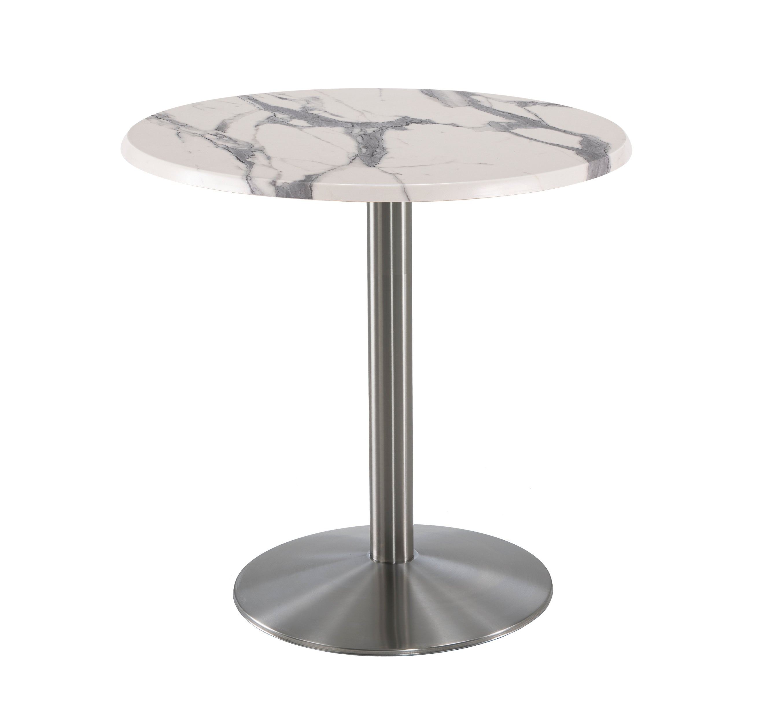 Holland Bar Stool 36-Inch Counter Height Round Patio Table - Indoor/Outdoor, Stainless Steel Base