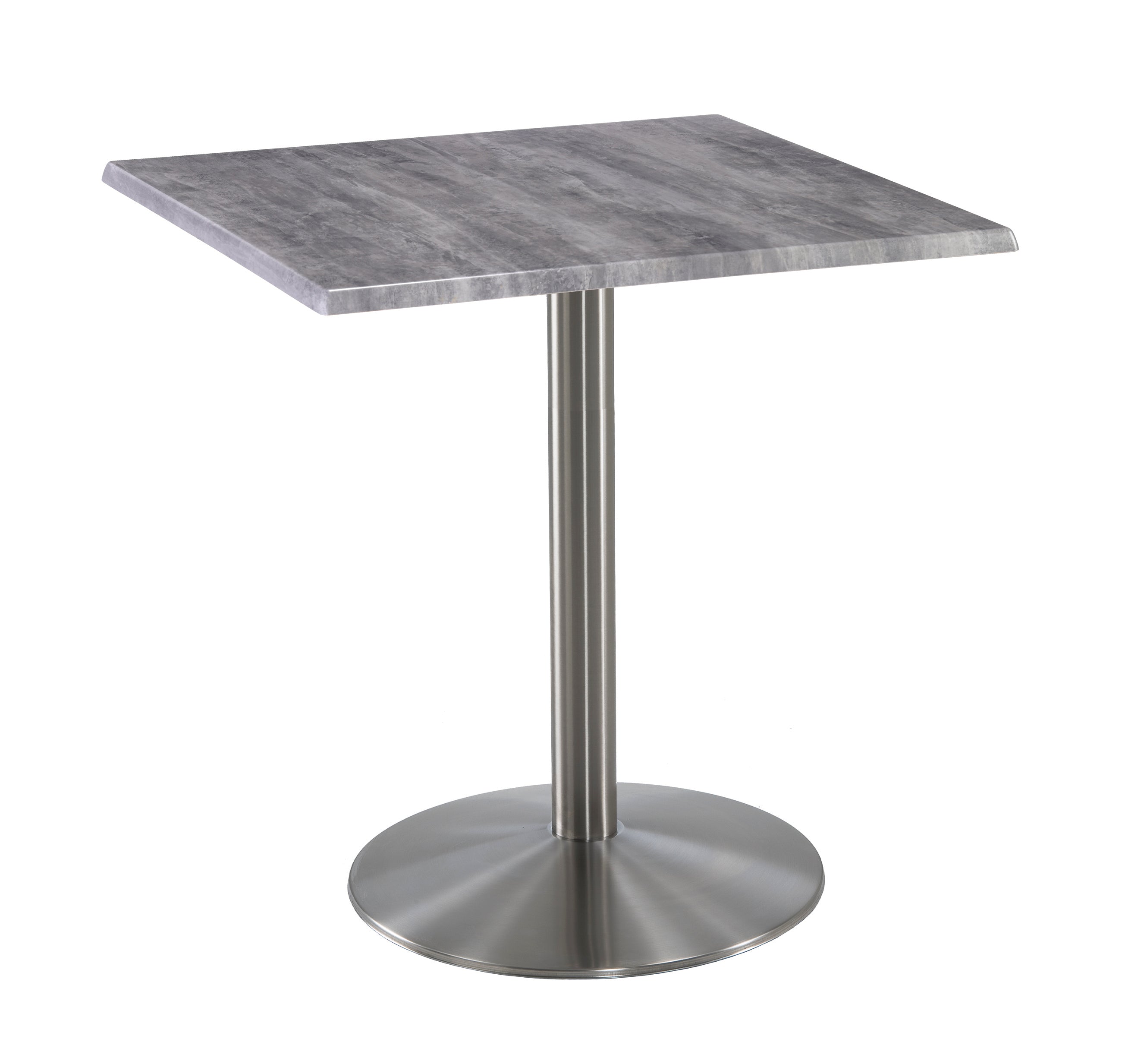 Holland Bar Stool 36-Inch Counter Height Square Patio Table - Indoor/Outdoor, Stainless Steel Base