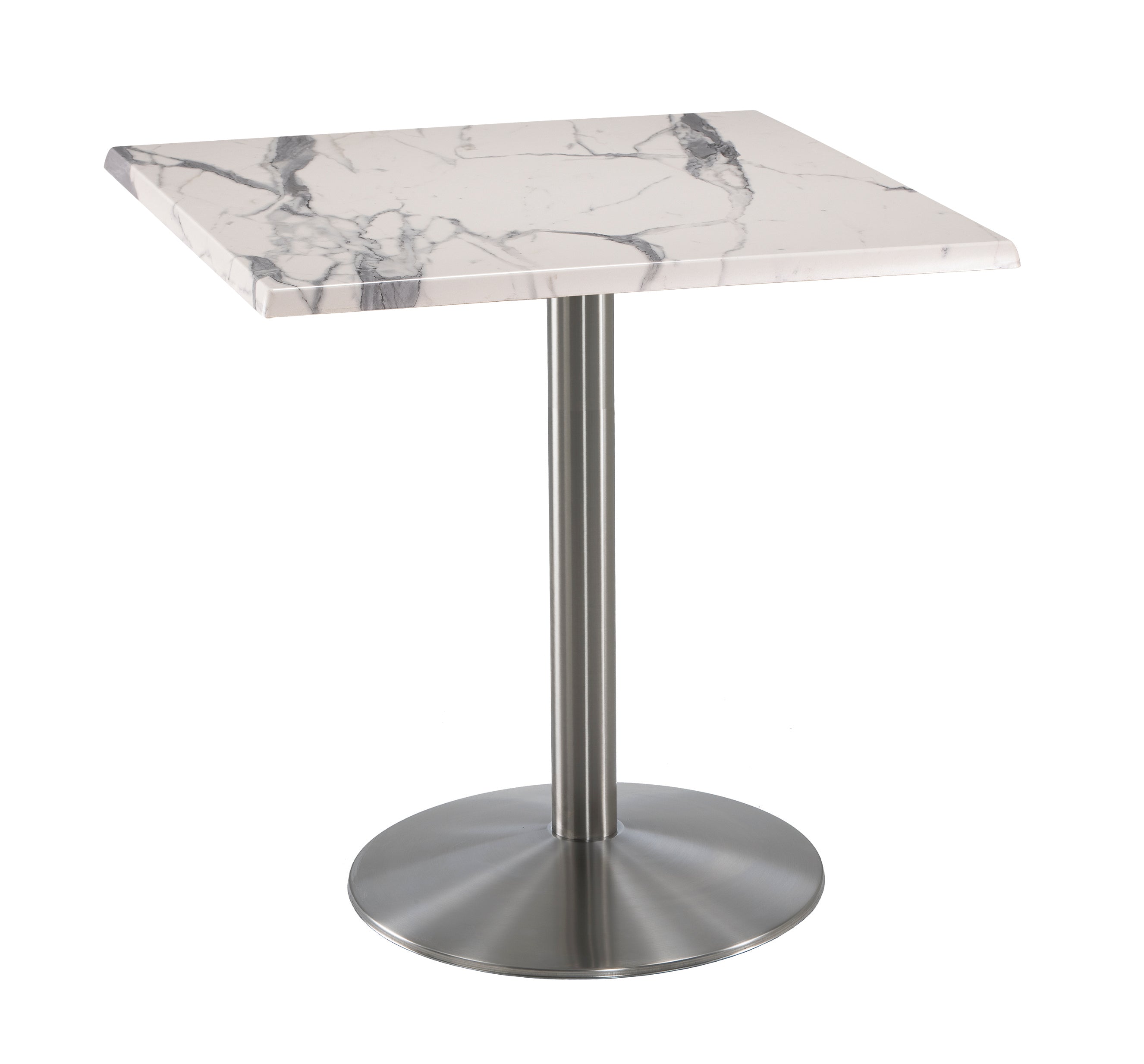 Holland Bar Stool 36-Inch Counter Height Square Patio Table - Indoor/Outdoor, Stainless Steel Base