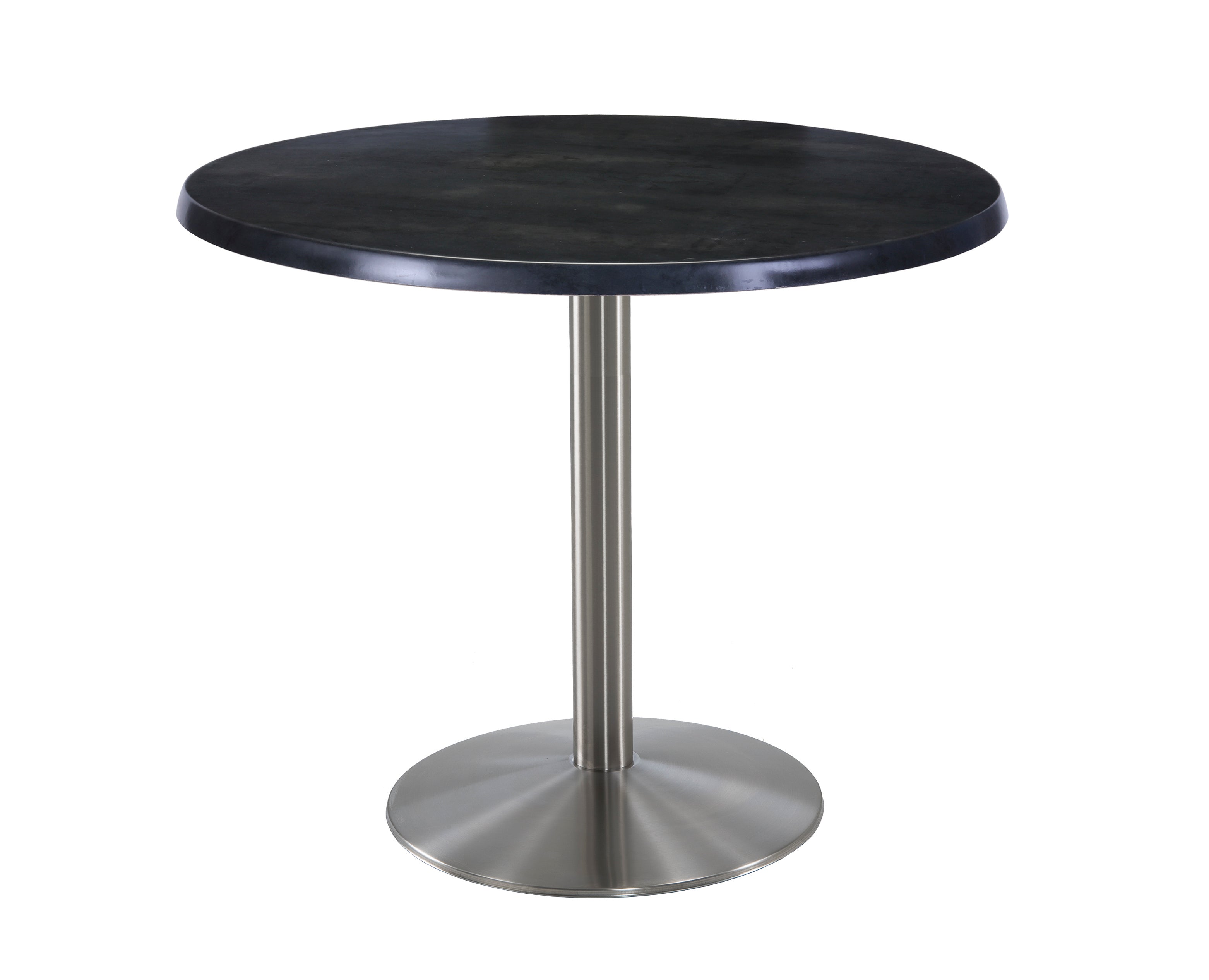 Holland Bar Stool 36-Inch Counter Height Round Patio Table - Indoor/Outdoor, Stainless Steel Base