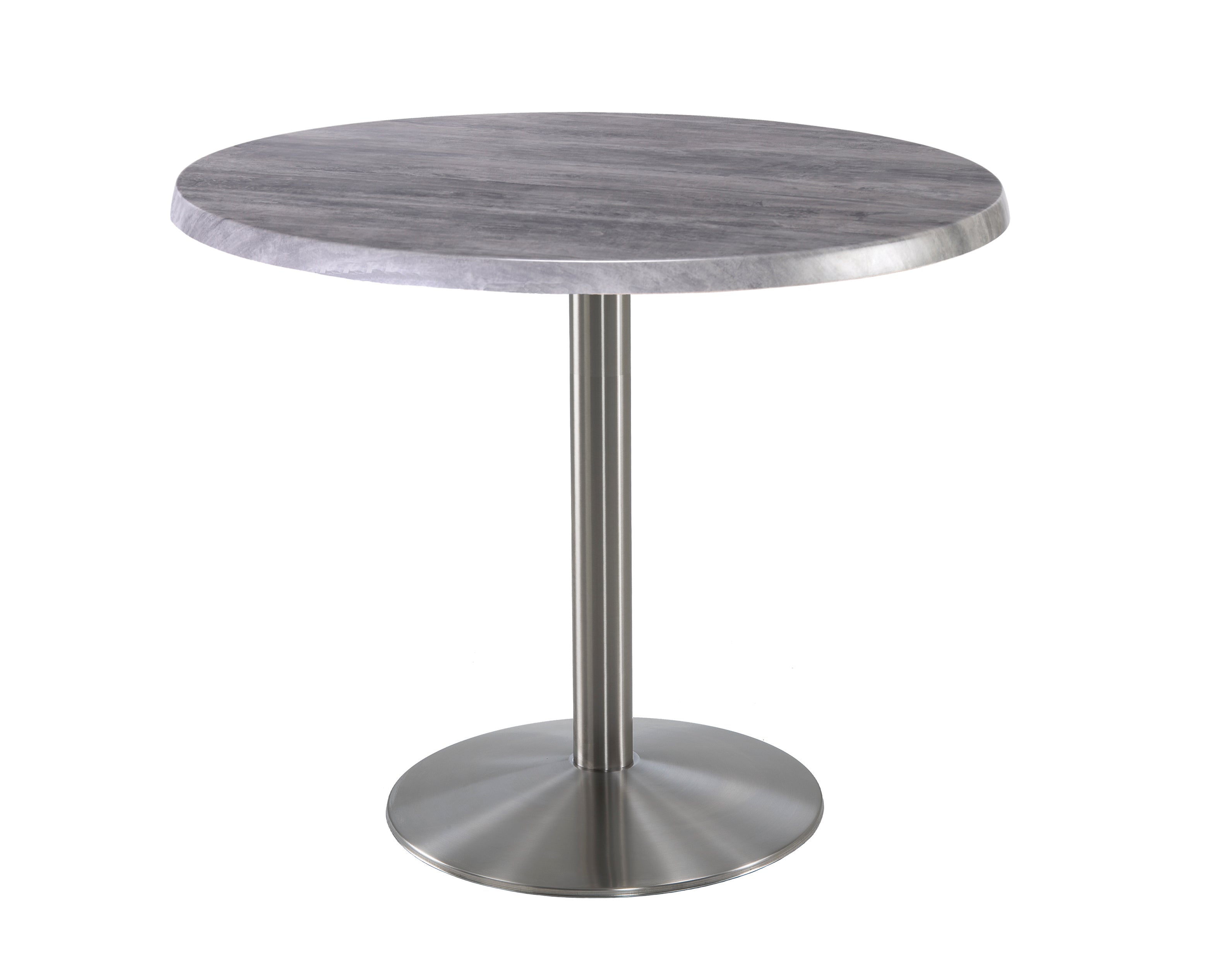 Holland Bar Stool 36-Inch Counter Height Round Patio Table - Indoor/Outdoor, Stainless Steel Base