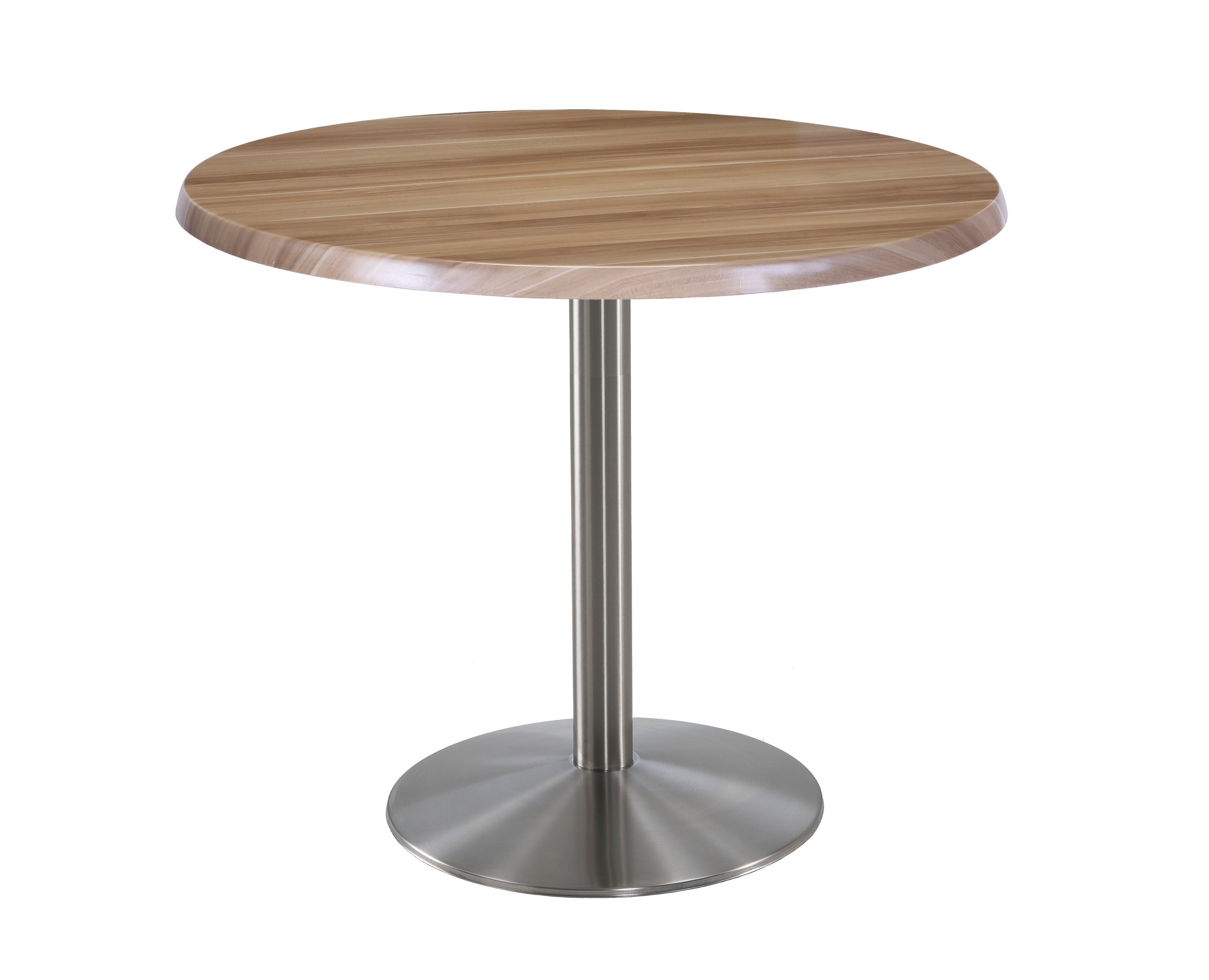 Holland Bar Stool 36-Inch Counter Height Round Patio Table - Indoor/Outdoor, Stainless Steel Base