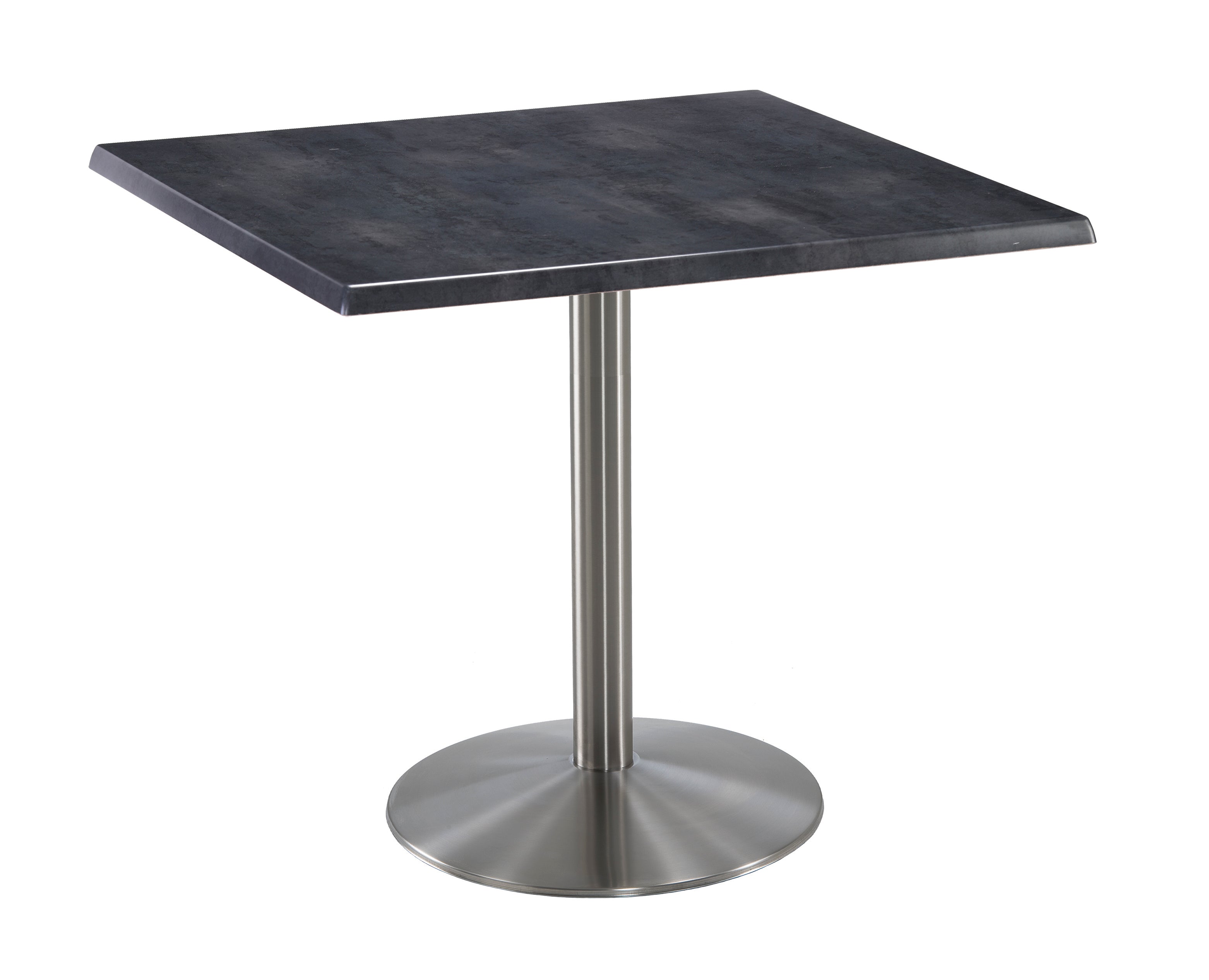 Holland Bar Stool 36-Inch Counter Height Square Patio Table - Indoor/Outdoor, Stainless Steel Base