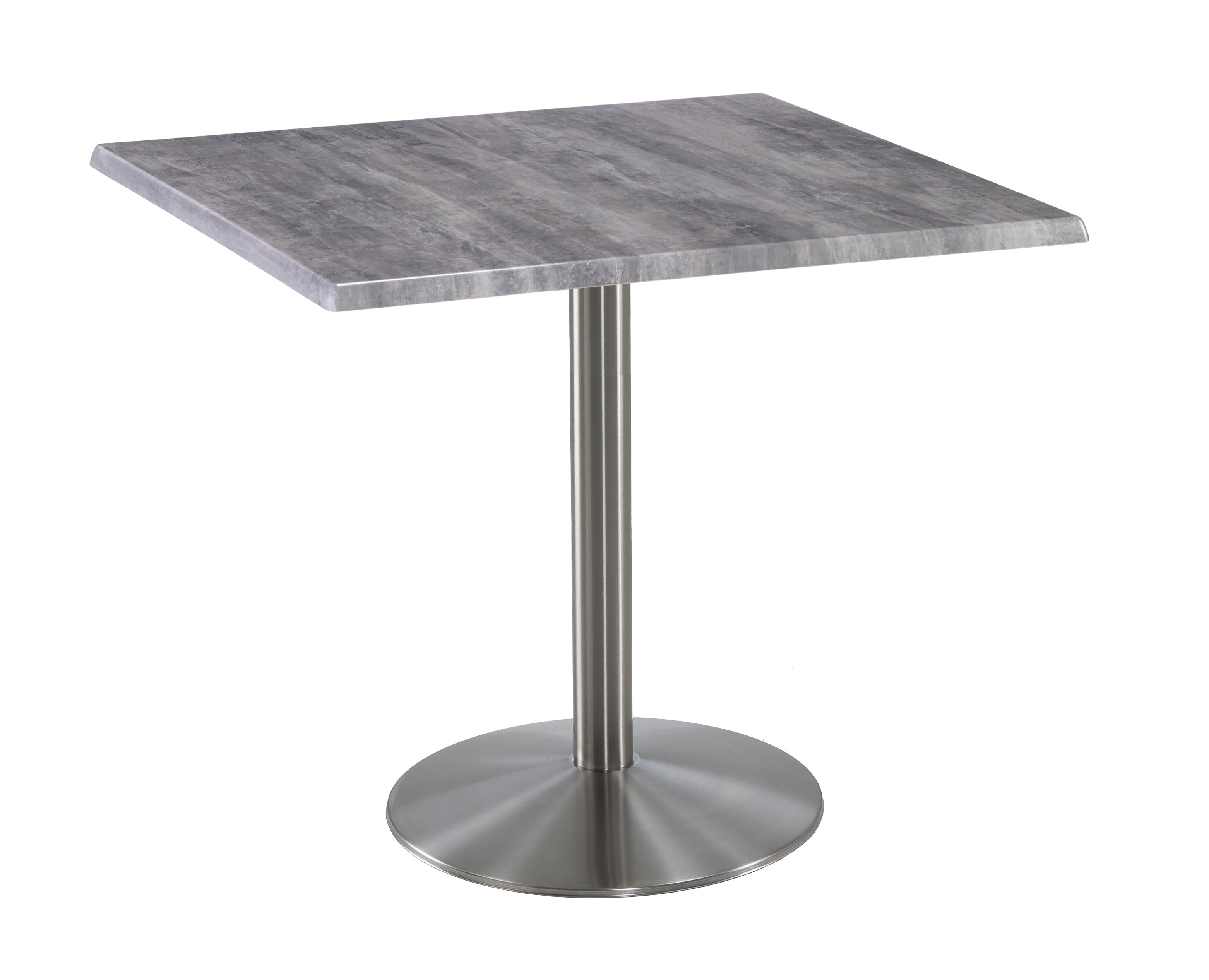 Holland Bar Stool 36-Inch Counter Height Square Patio Table - Indoor/Outdoor, Stainless Steel Base