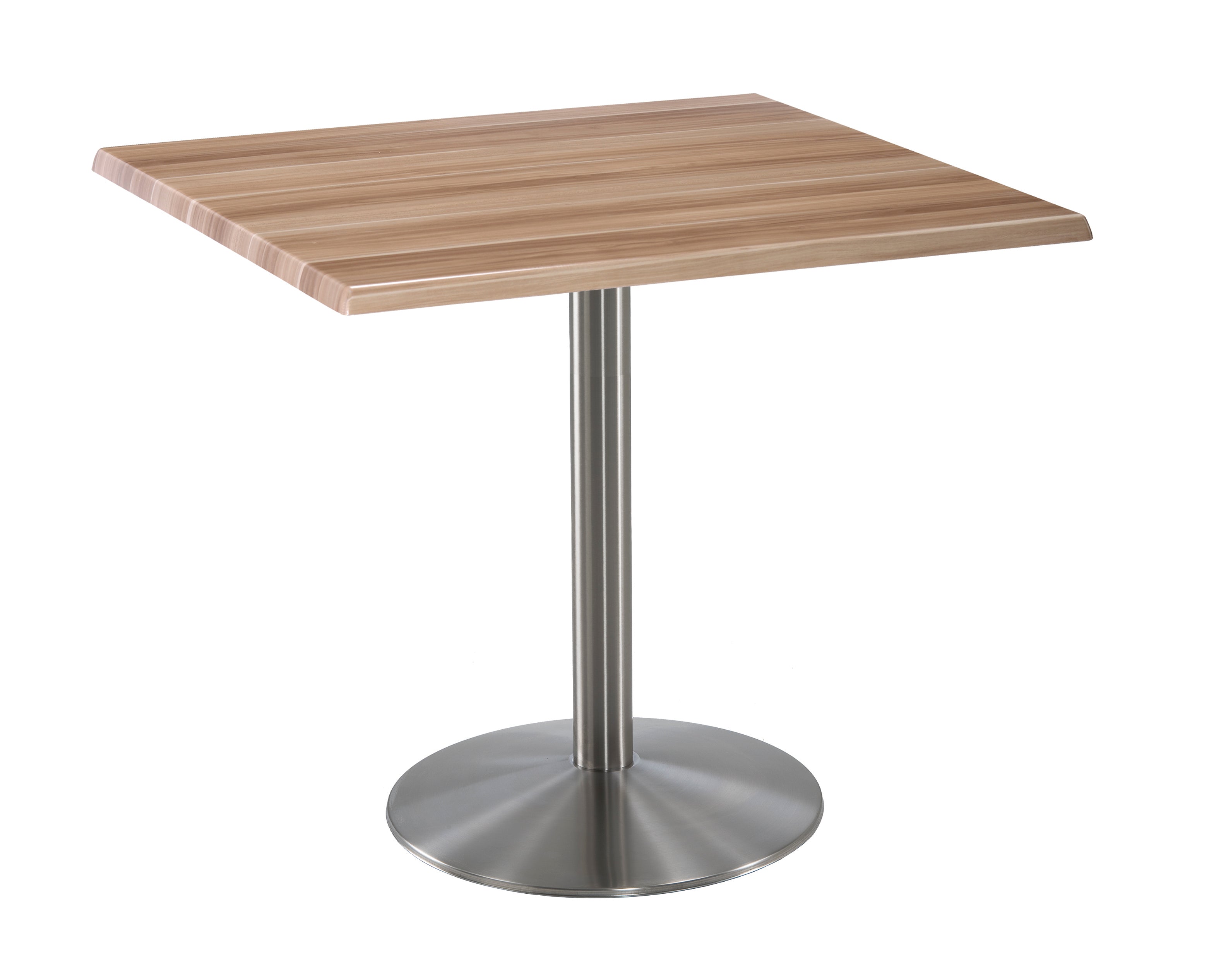 Holland Bar Stool 36-Inch Counter Height Square Patio Table - Indoor/Outdoor, Stainless Steel Base